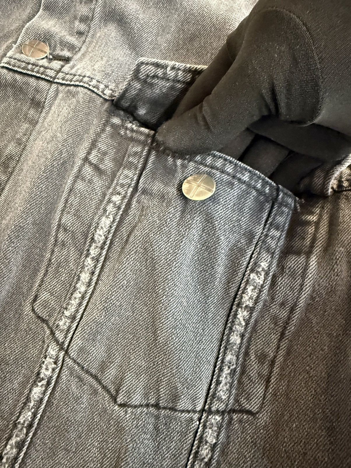 Ksubi KSUBI Faded Black Denim Vest — Cut-Off Trucker XXL Size US XXL / EU 58 / 5 - 11 Thumbnail