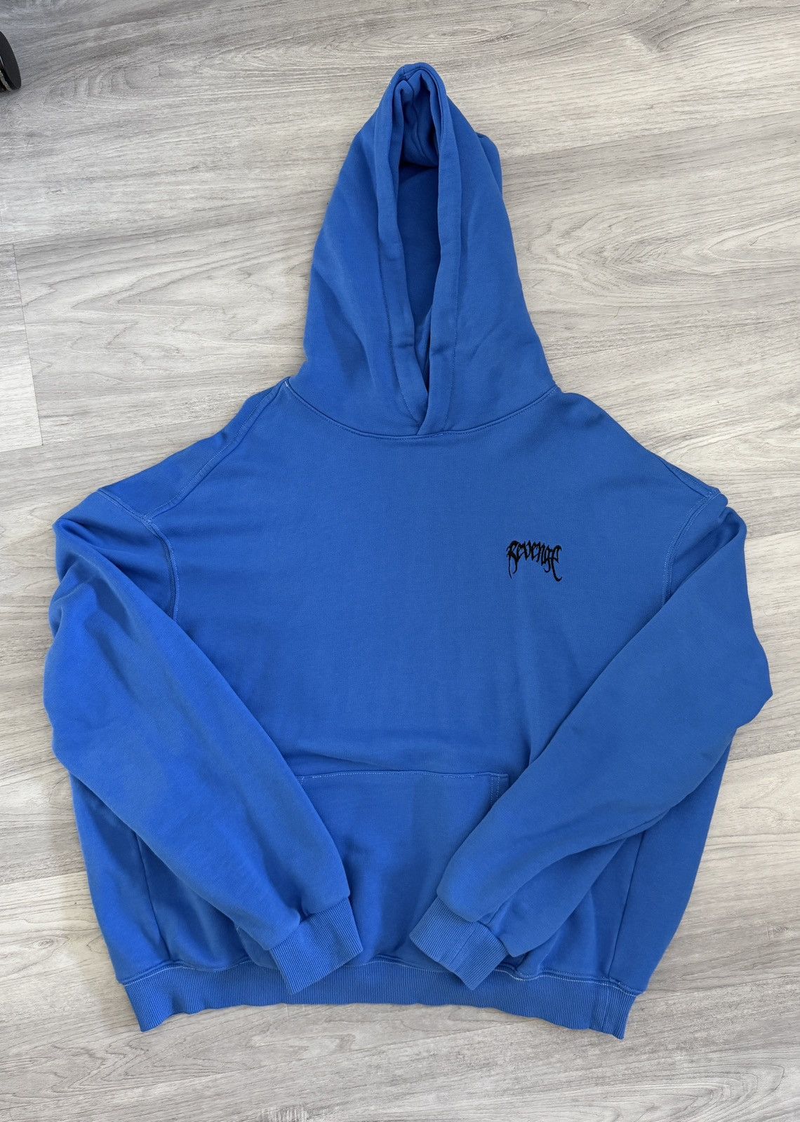 Revenge Revenge Logo Embroidered Blue Hoodie Size US L / EU 52-54 / 3 - 1 Thumbnail