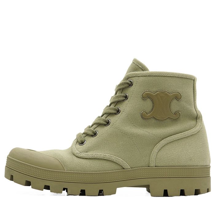Celine Celine Celine Patapans Canvas Rubber Lace Up Boots Leather Shoes DUTY FREE for USA Size ONE SIZE - 1 Thumbnail