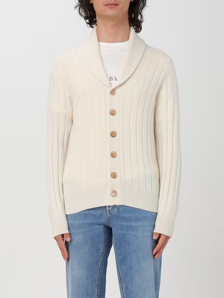 Brunello Cucinelli o1w1db10326 Ribbed Cardigan in Beige Size US XL / EU 56 / 4 - 1 Thumbnail