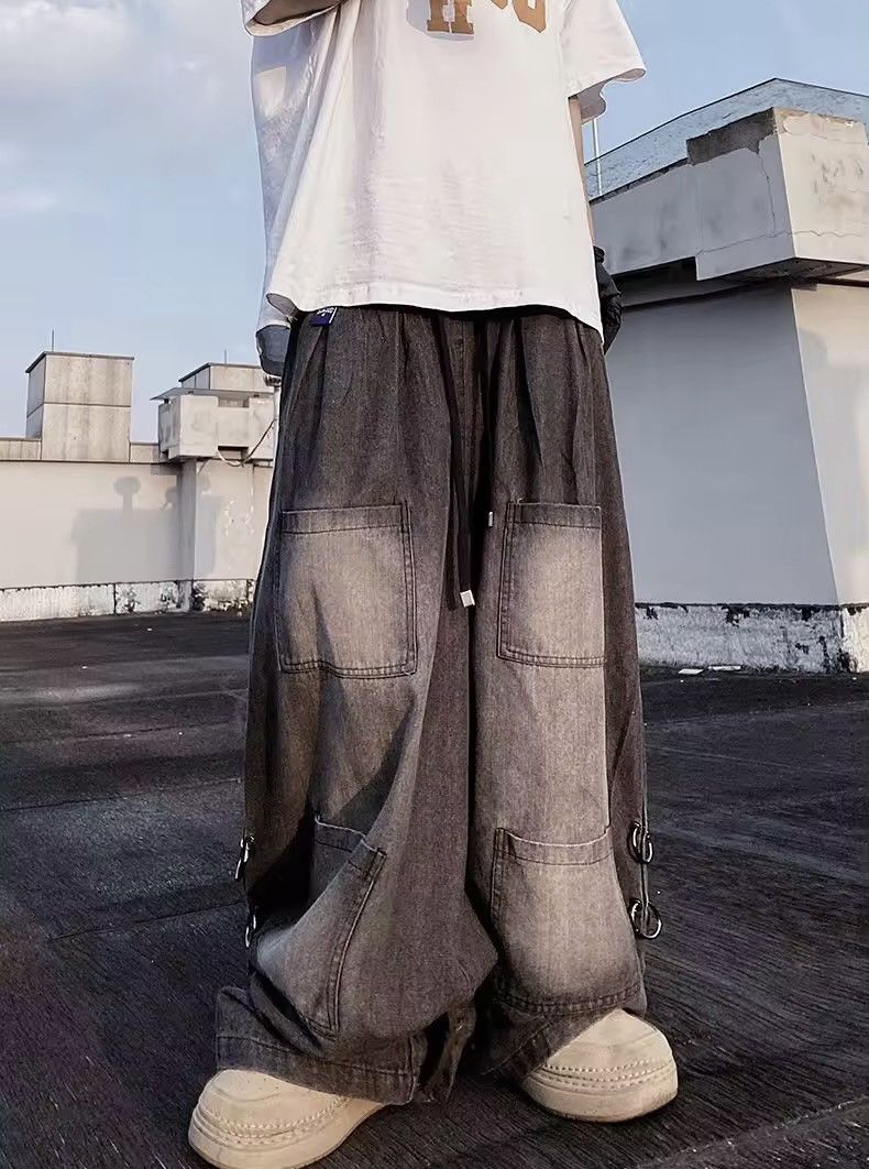 Jean Oversized Pocket Retro Baggy Jeans Size US 31 - 6 Thumbnail