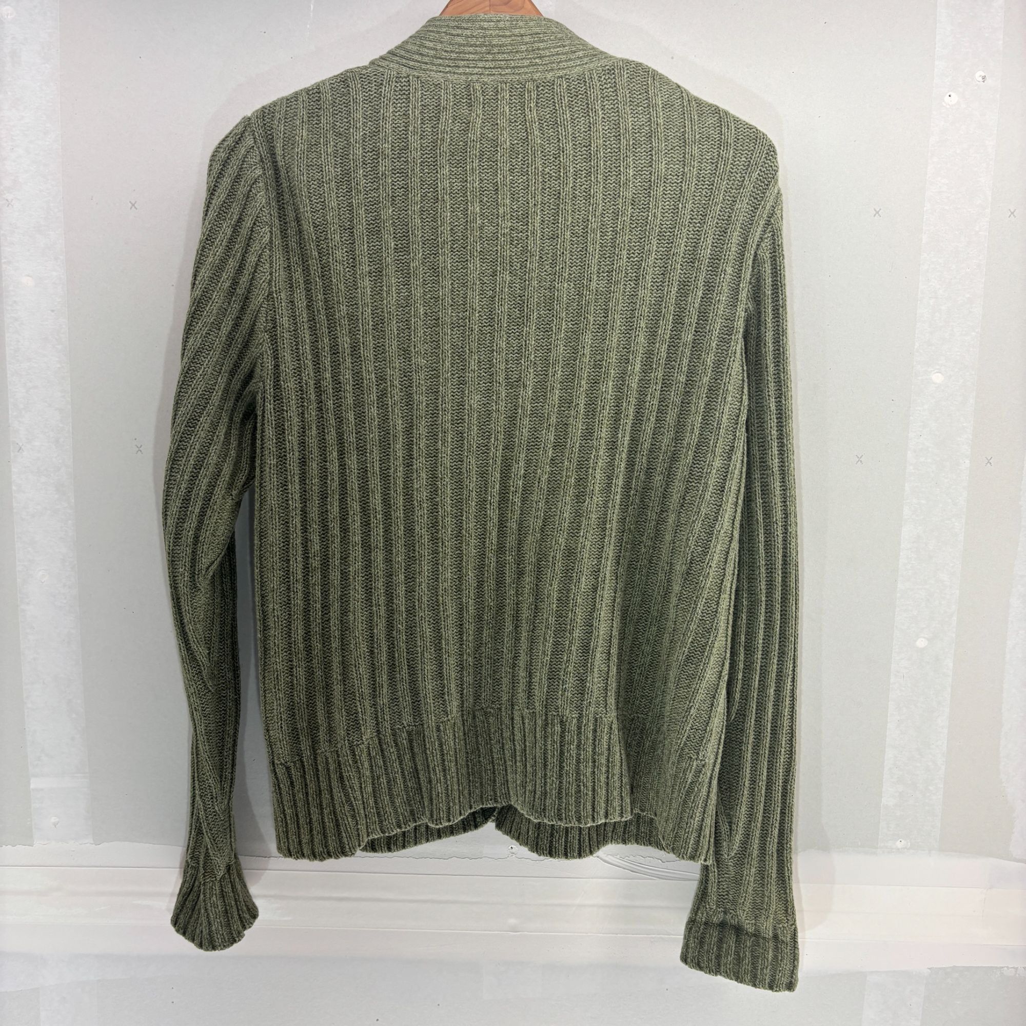 Woolrich Woolen Mills Woolrich Womens Sage Green Cable Knit Cardigan Sweater L Chu Size L / US 10 / IT 46 - 2 Thumbnail