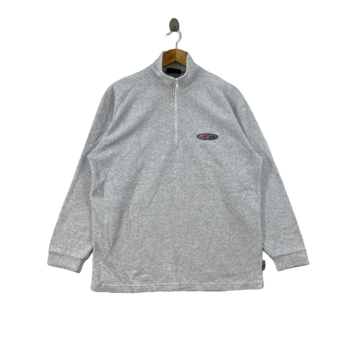 Vintage Vintage 90s BEAR SURF BOARD Half Zipper Sherpa Fleece Grey Size US L / EU 52-54 / 3 - 1 Thumbnail