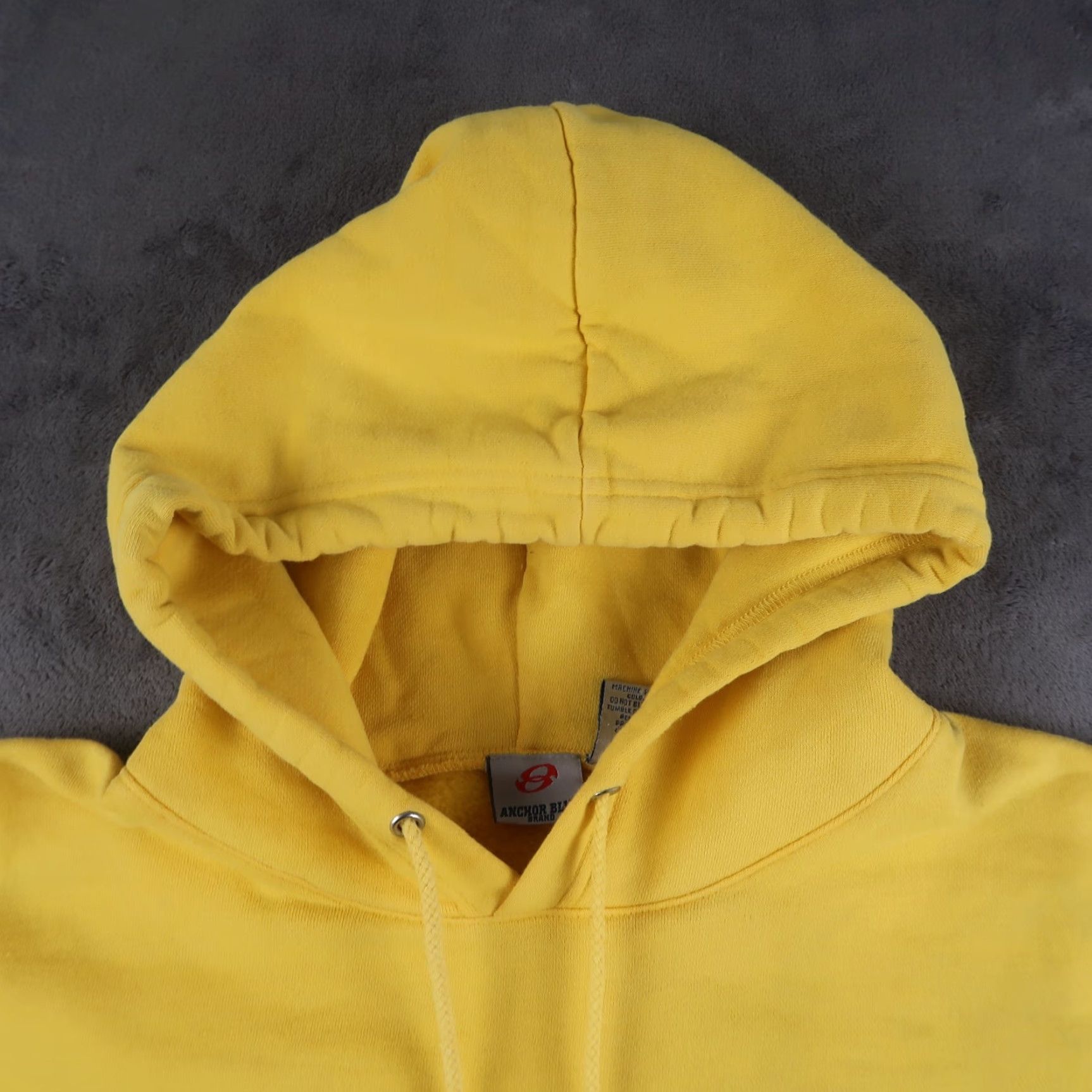 Anchor Blue VINTAGE Anchor Blue Hoodie Mens L Yellow 90s Pullover Hooded Sweatshirt Size US L / EU 52-54 / 3 - 3 Thumbnail