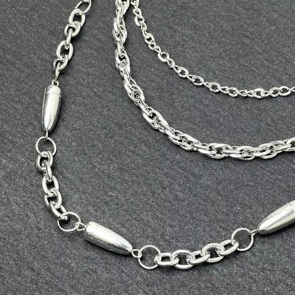 VIBE 3 layers Punk Long Metal Wallet Belt Chain Size ONE SIZE - 4 Thumbnail