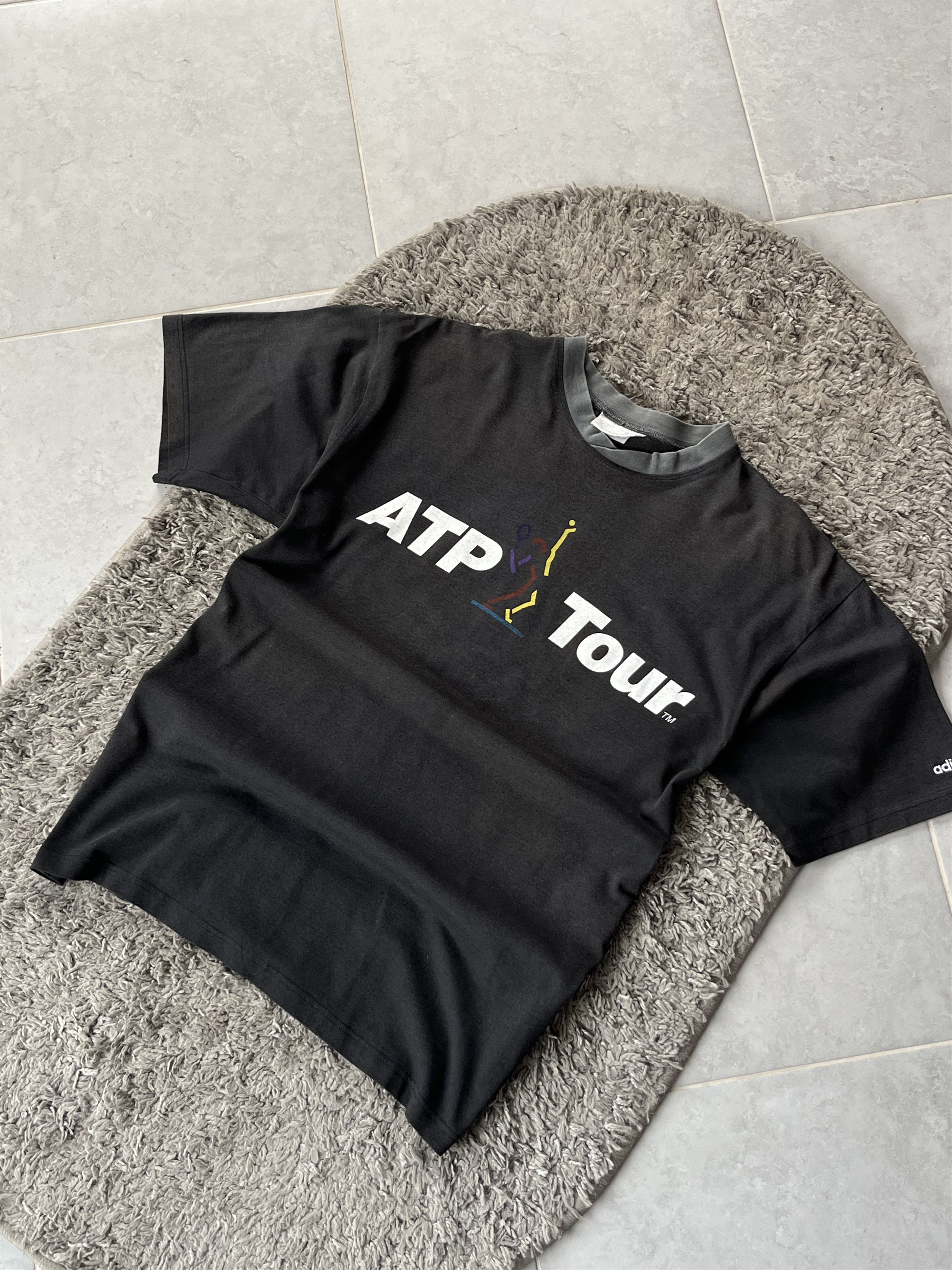 Adidas Vintage Tee Adidas "ATP TOUR" Very Rare Streetwear Size US M / EU 48-50 / 2 - 2 Thumbnail