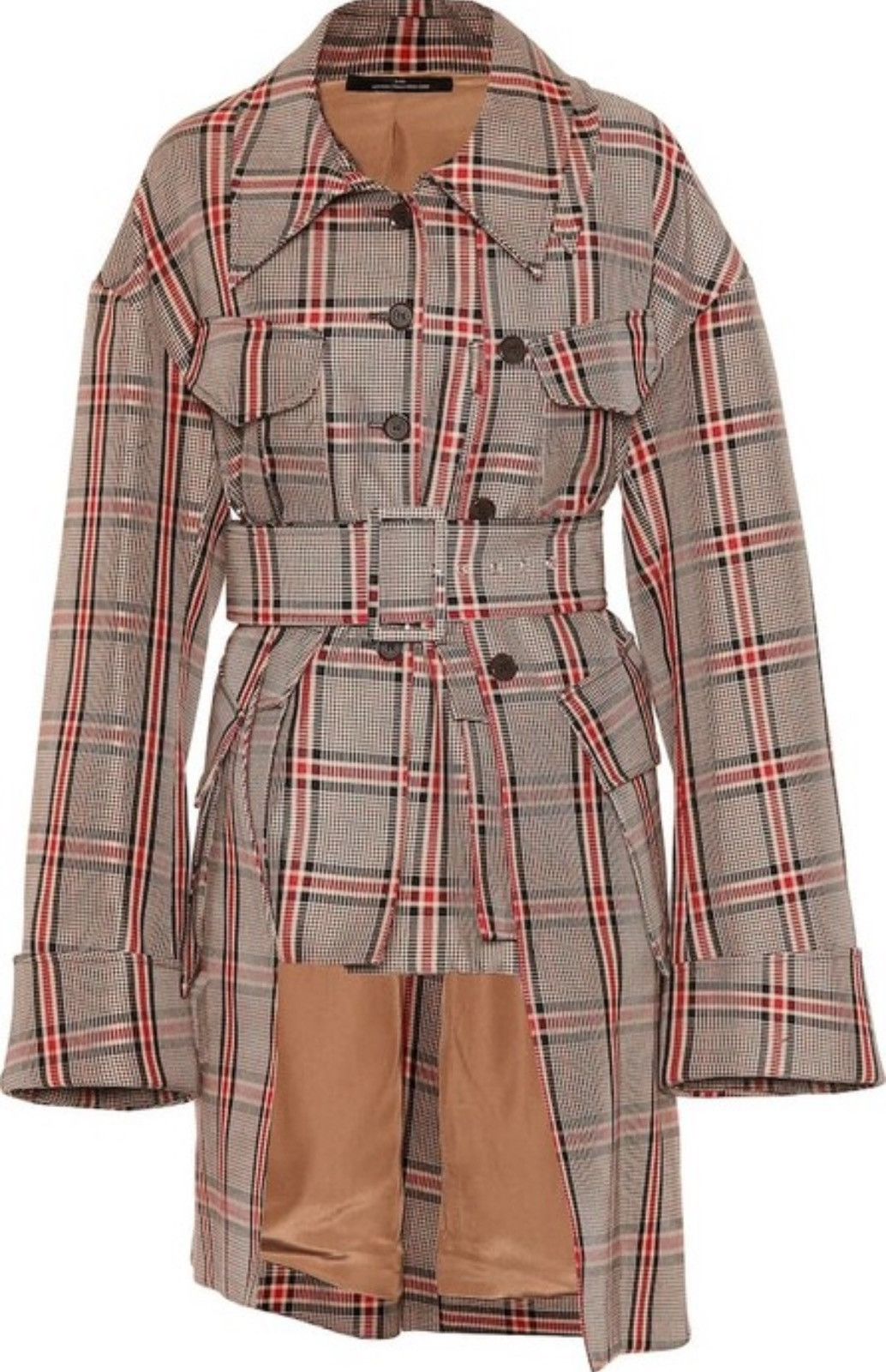 rokh Rokh Tartan Layered Coat Size M / US 6-8 / IT 42-44 - 1 Thumbnail