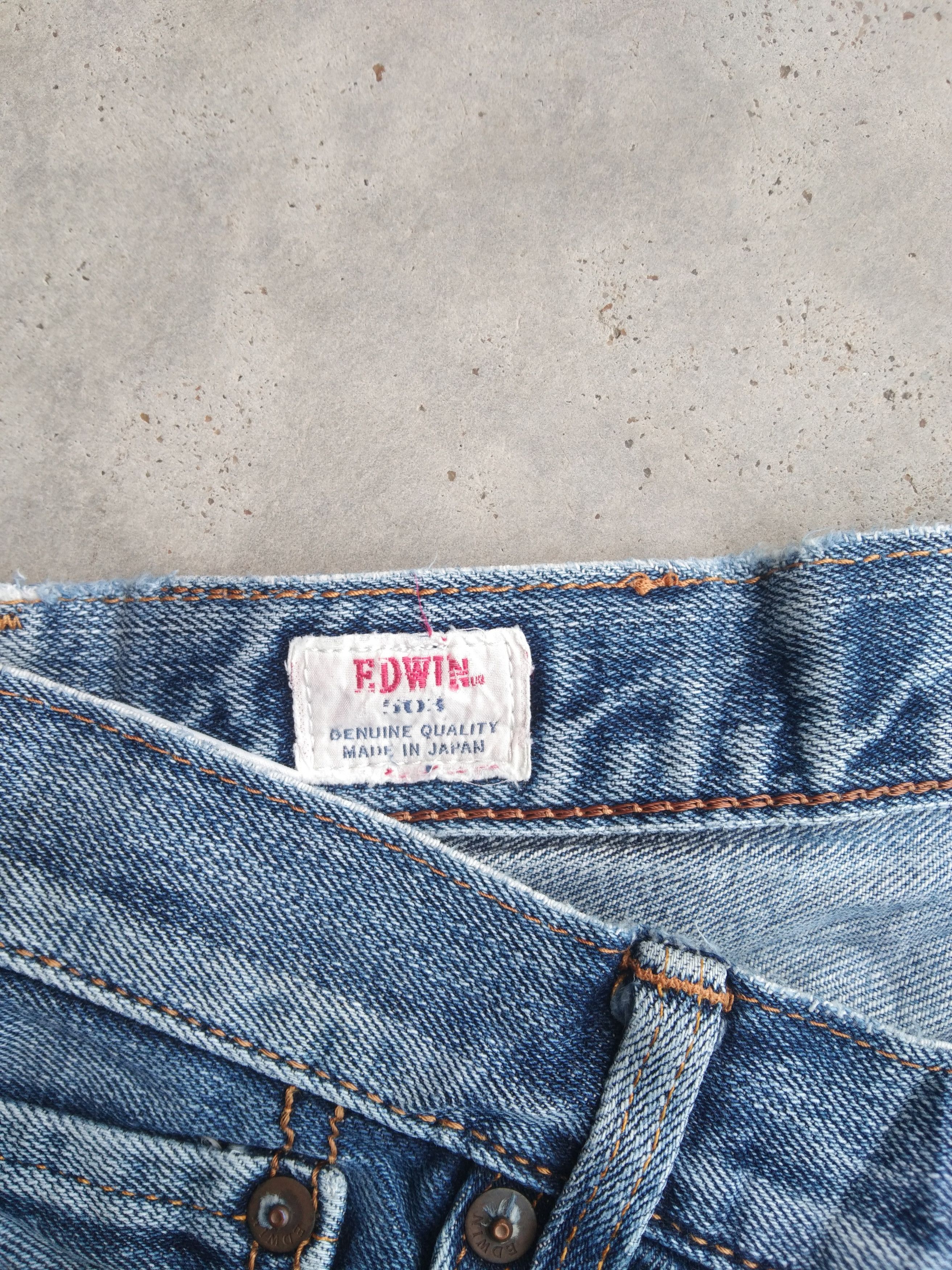 Japanese Brand Vintage Faded Blue Edwin Distressed Jeans 30x32 Size US 30 / EU 46 - 7 Thumbnail
