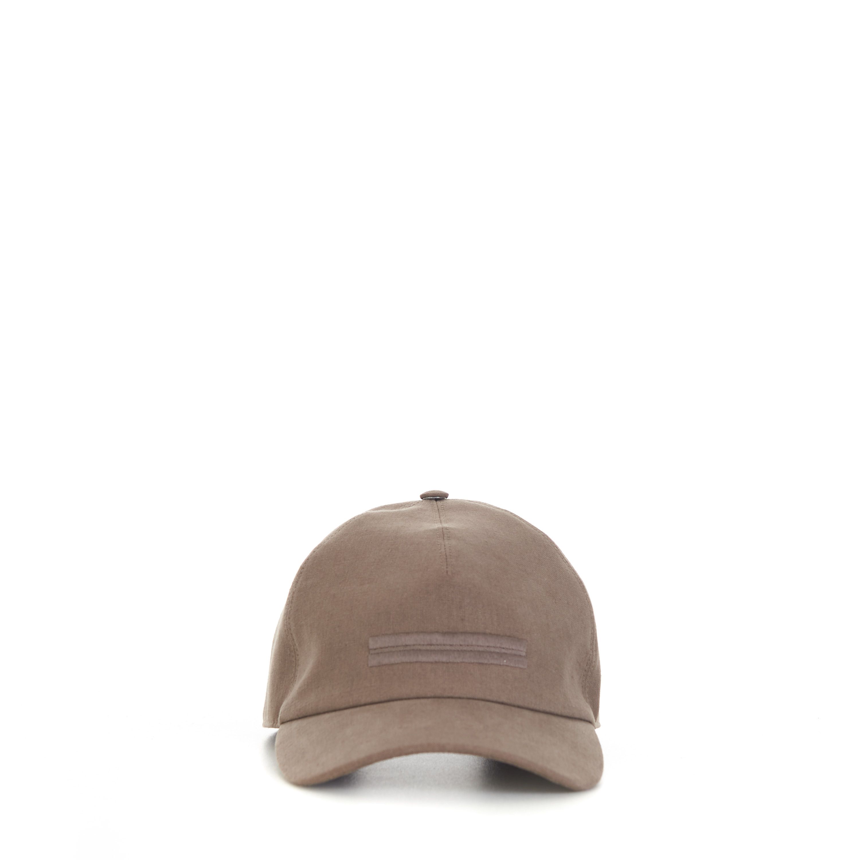 Ermenegildo Zegna Light Brown Oasi Lino Baseball Cap Size XL Size ONE SIZE - 1 Thumbnail