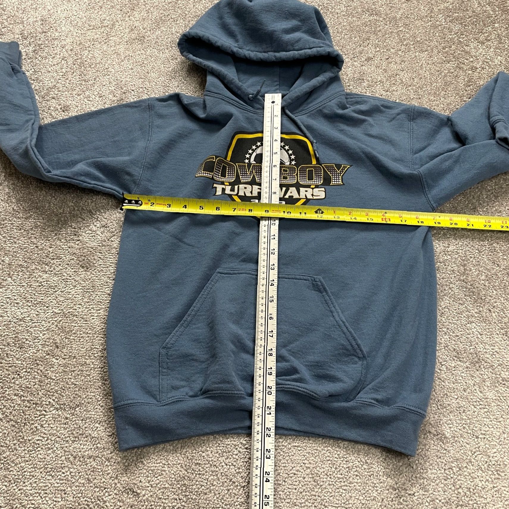 Vintage Unbranded Hoodie Womens S Blue Cotton Pullover Sweatshirt Casual Activewear Soccer Sports Womens Size S / US 4 / IT 40 - 4 Thumbnail