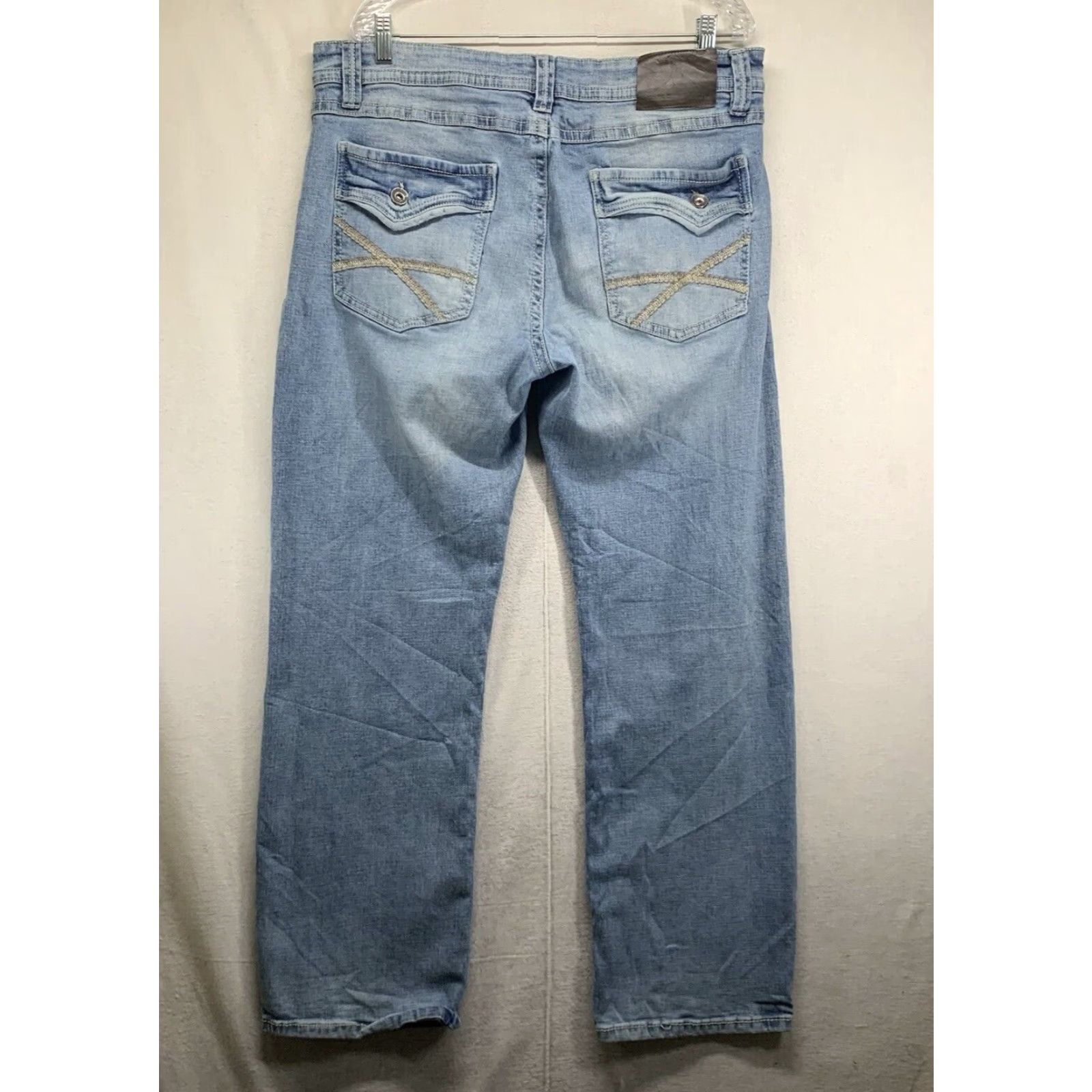 Denime VINTAGE Axel Jeans Men 36x32 Slim Bootcut Denim Light Wash Casual Pants Size US 36 / EU 52 - 2 Thumbnail