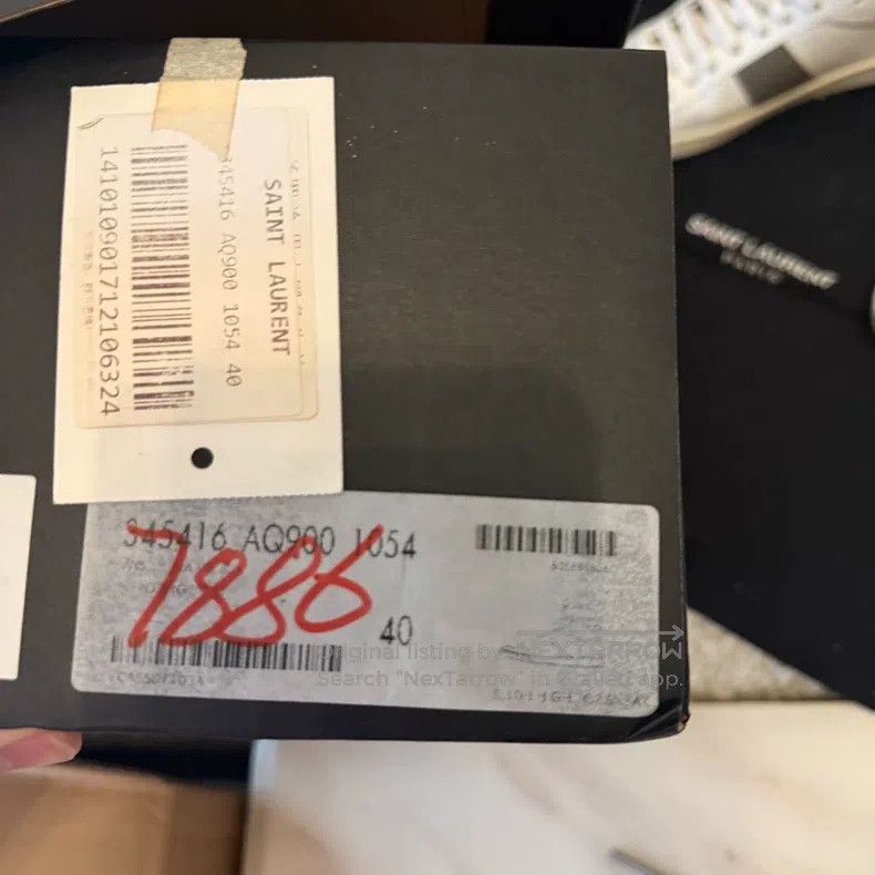Saint Laurent Paris Saint Laurent Paris High-top white and gray mixed board sh Size US 7 / EU 40 - 6 Thumbnail