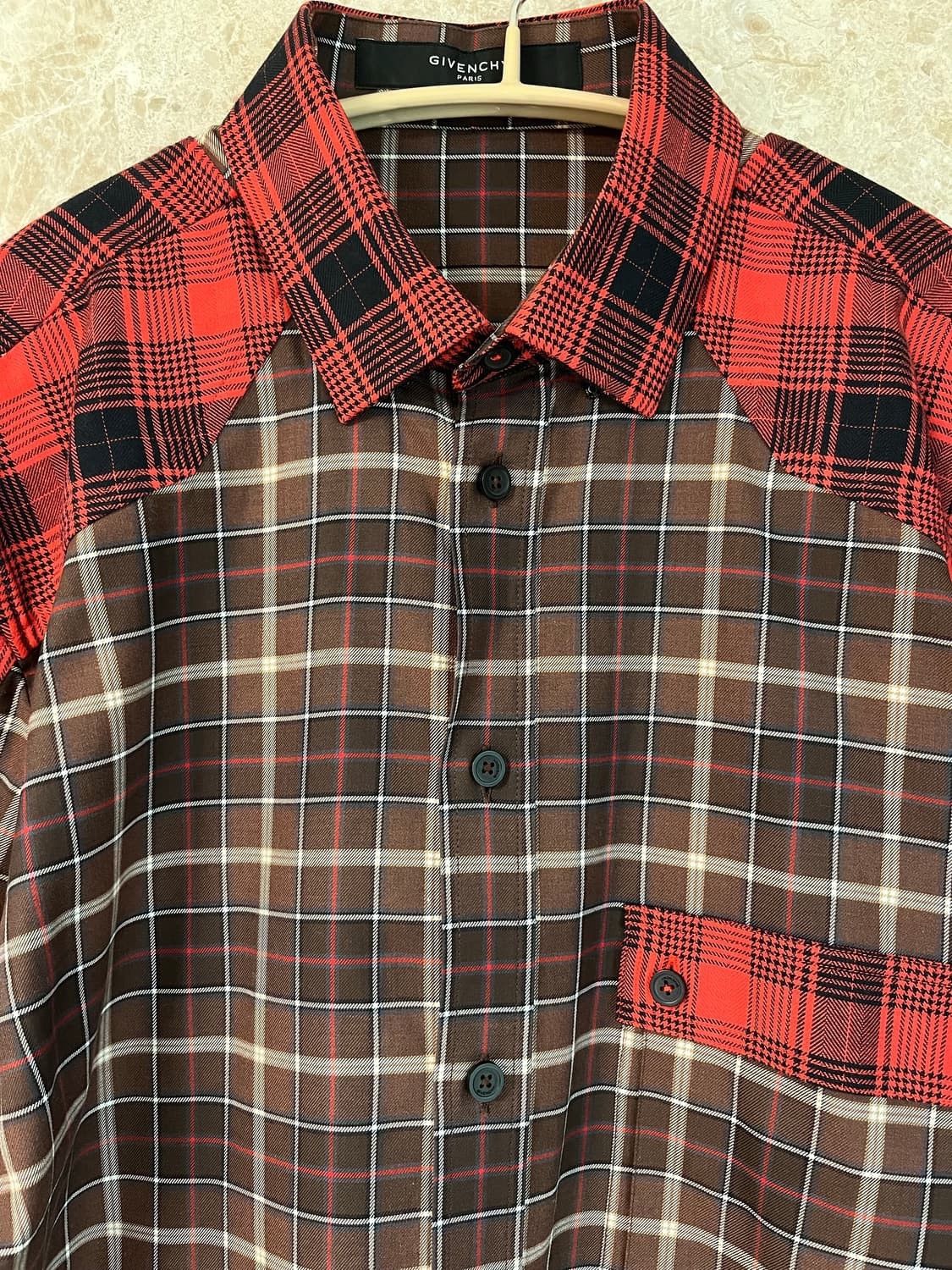 Givenchy Givenchy Shoulder Patch Flannel Shirt Size US L / EU 52-54 / 3 - 3 Thumbnail