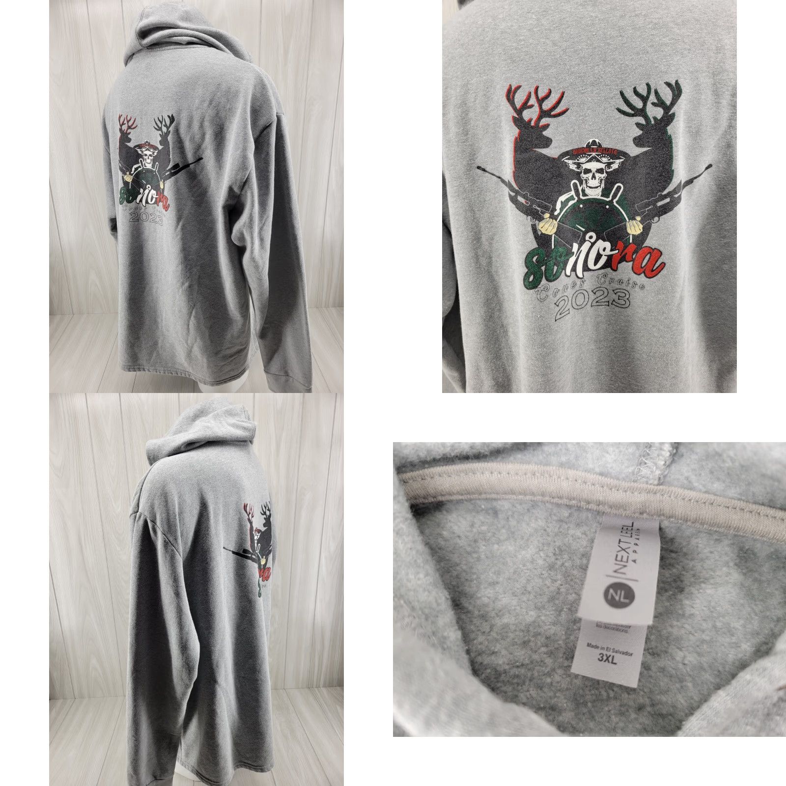 Next Level Diamond Outfitters Mens Hoodie Gray 3XL Pullover Hooded Sweatshirt 2023 Sonora Coues Cruise Vinyl? Size US XXL / EU 58 / 5 - 8 Thumbnail