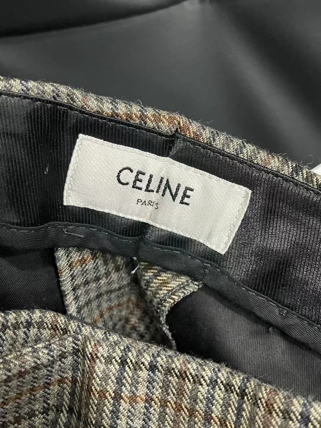 Celine Celine Brown Houndstooth Wool Trousers Size US 7 / EU 40 - 5 Thumbnail