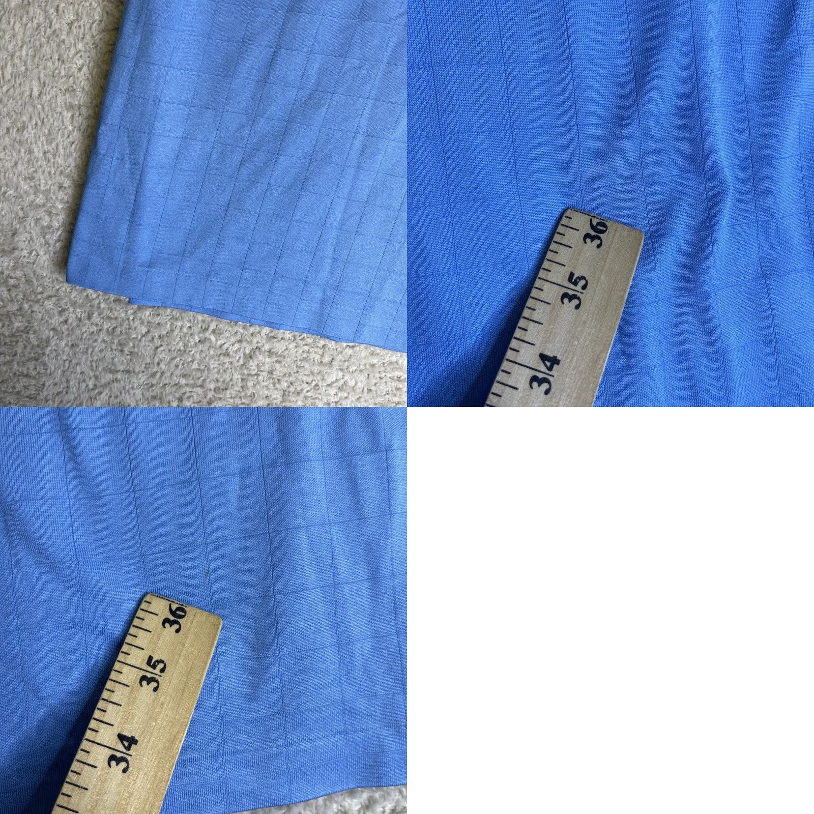 Vintage VINTAGE Difini Polo Mens 36 Small Light Blue Knit Polo 60s Mod Cotton Polyester Blend Check Short Sleeve Collared Shirts Mens (60s, 50s, Rockabilly) Size US S / EU 44-46 / 1 - 8 Thumbnail