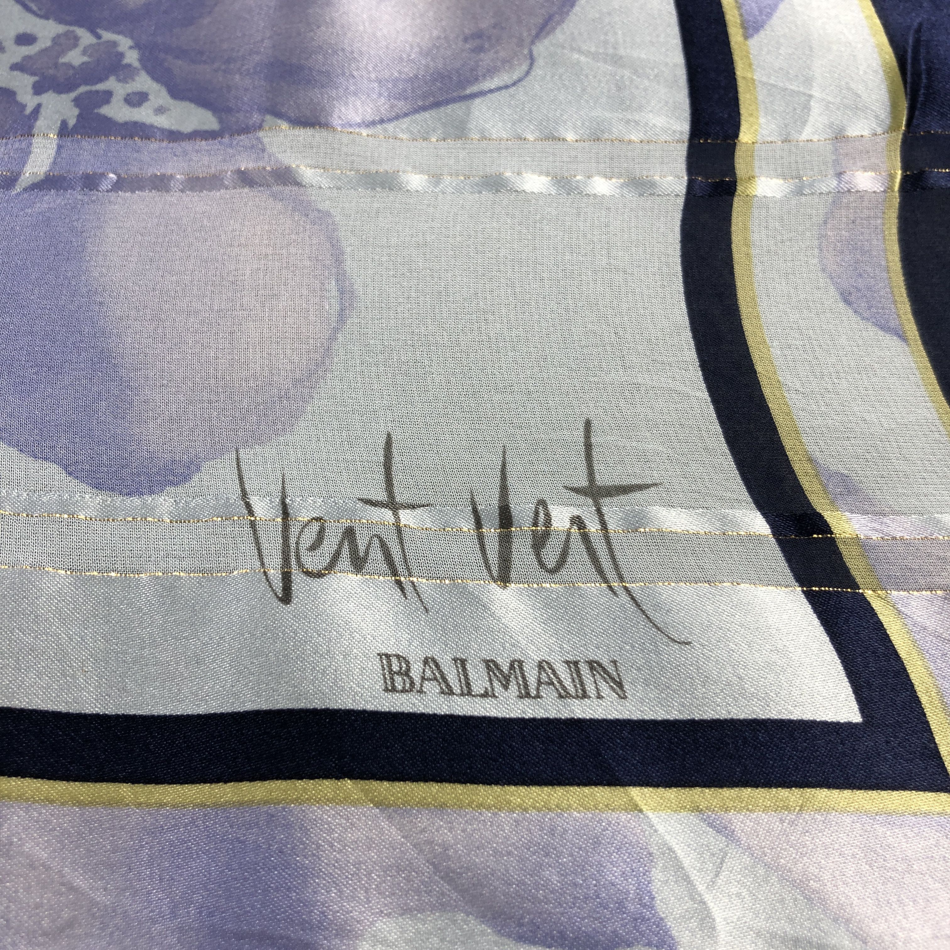 Pierre Balmain Vintage Pierre Balmain Floral Silk Scarf M1205 Size ONE SIZE - 4 Thumbnail