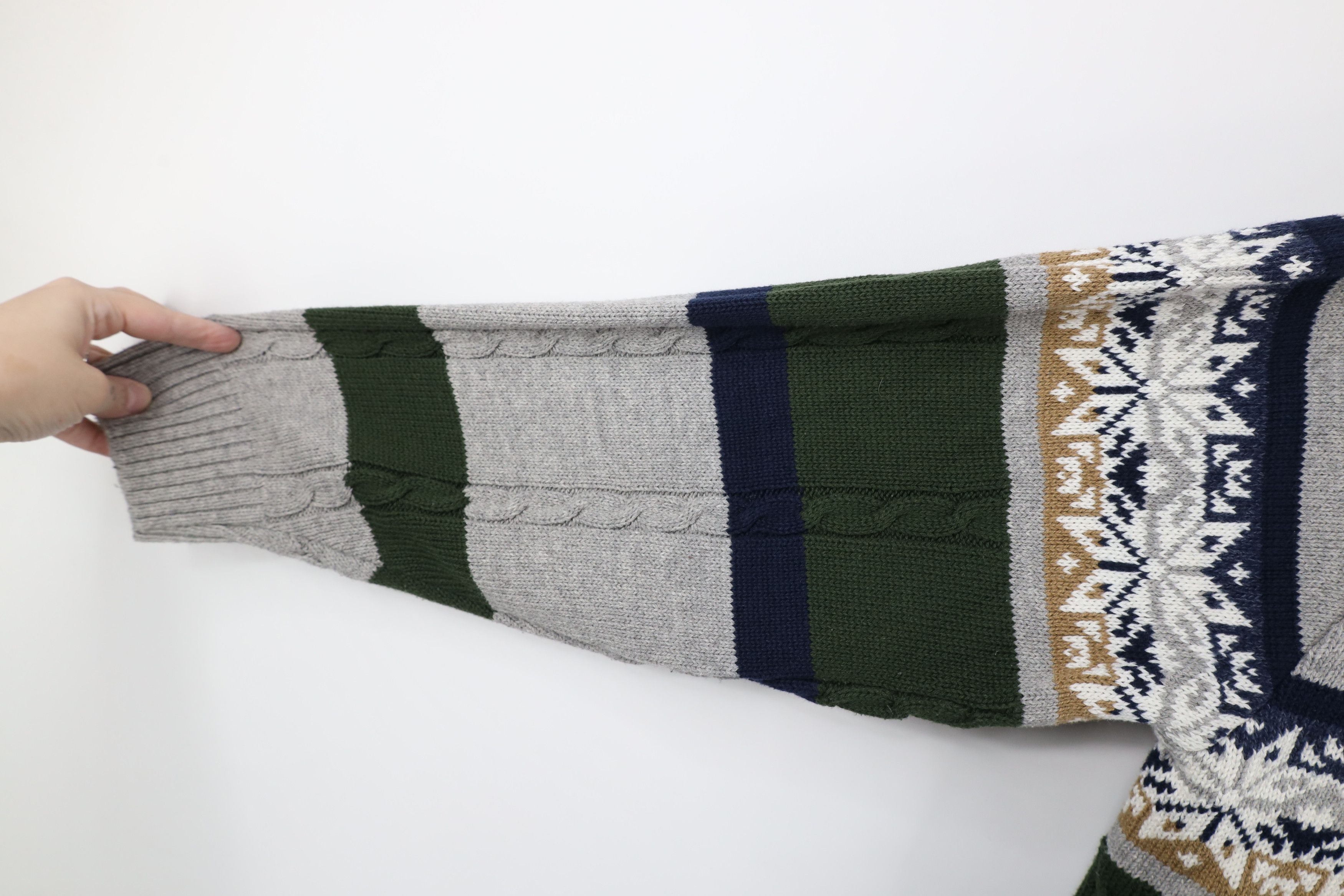 Ralph Lauren × Vintage Vintage 90s Chaps Ralph Lauren Snowflake Cable Sweater USA Size US L / EU 52-54 / 3 - 7 Thumbnail