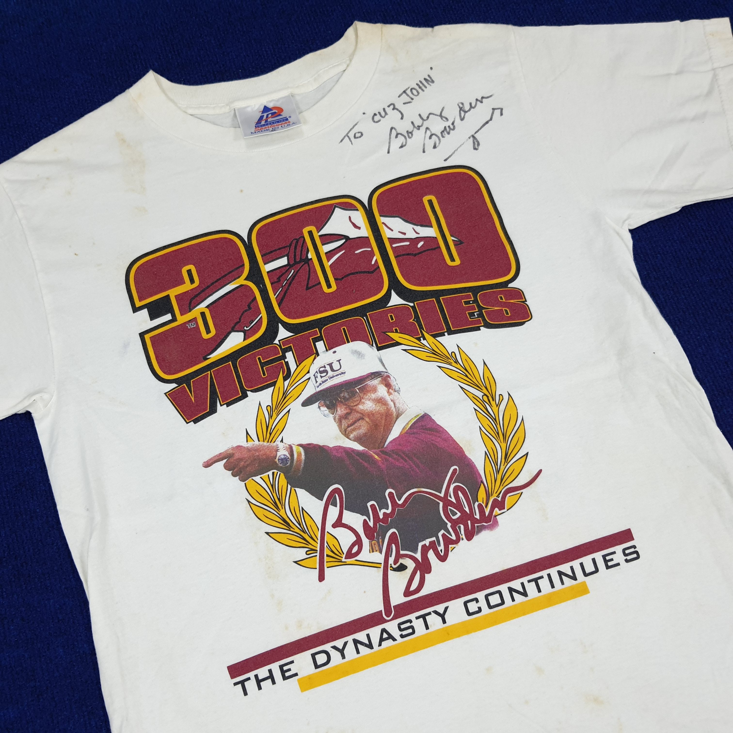 Vintage Vintage Bobby Bowben American Football Coach T-shirt Size US M / EU 48-50 / 2 - 2 Thumbnail