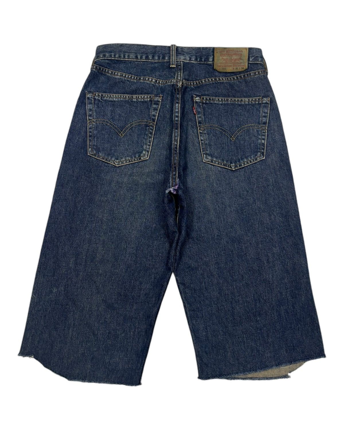 Levi's Vintage Levis 504 Selvedge Denim Short Distress Cut Size US 29 - 2 Thumbnail