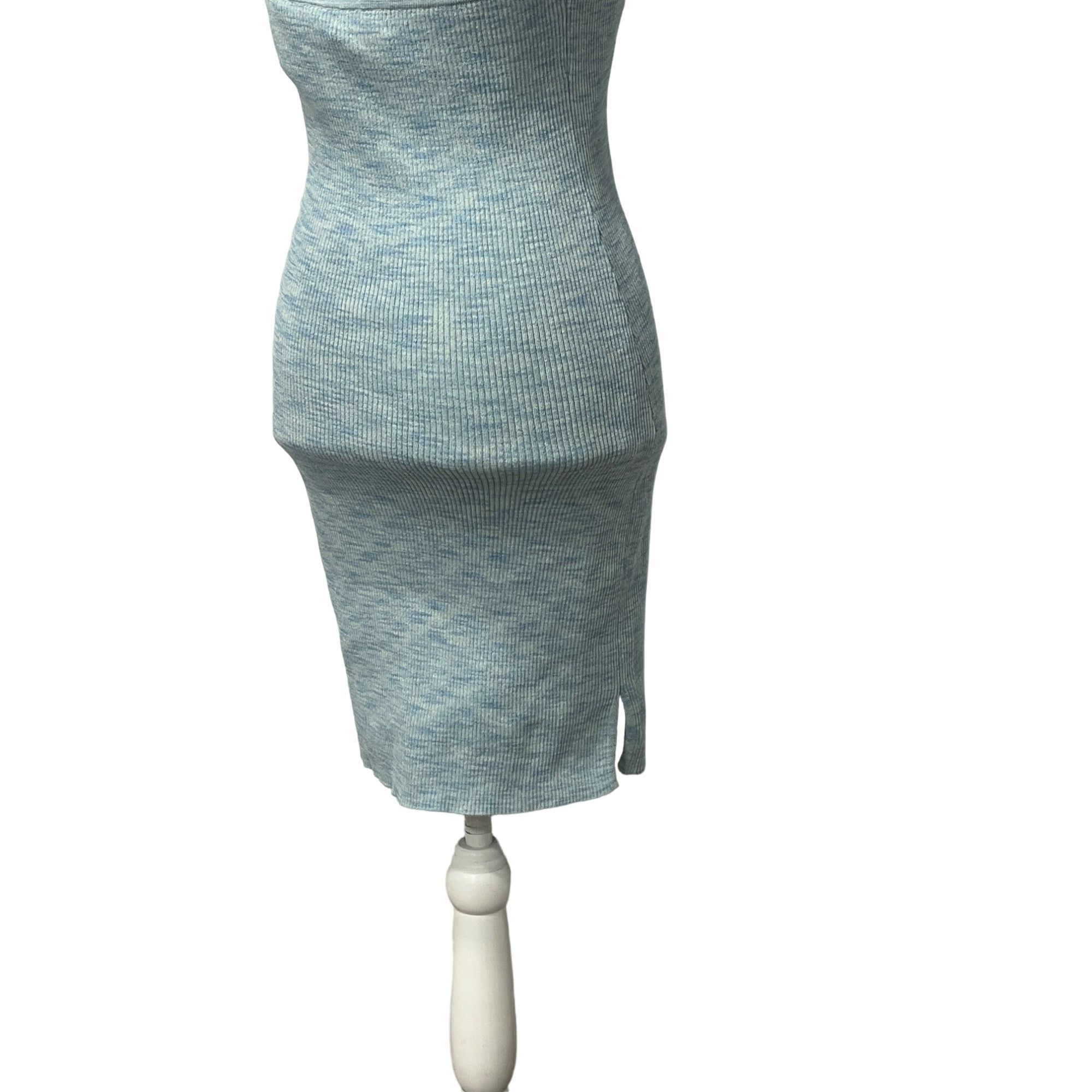 BP. BP Rib Halter Dress In Blue Spring Spacedye, Sz. L Size L / US 10 / IT 46 - 12 Thumbnail
