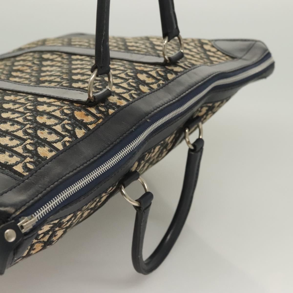 Dior DIOR Trotter Canvas Hand Bag Navy Gold Size ONE SIZE - 6 Thumbnail