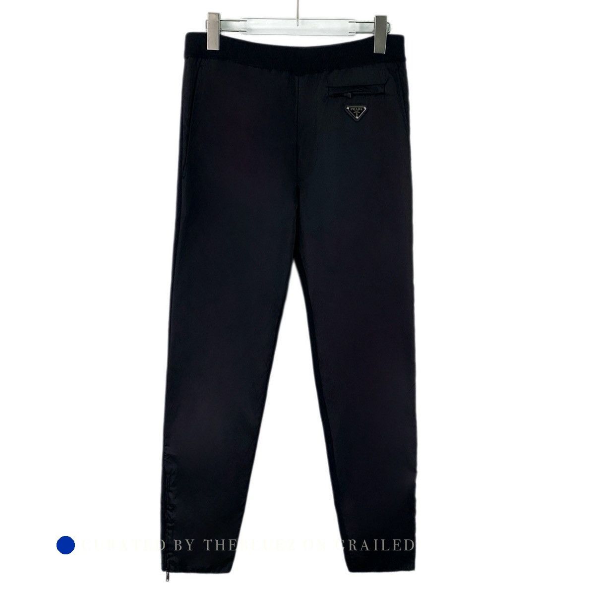 Prada Black Triangle Logo Wool Joggers Size US 34 / EU 50 - 1 Thumbnail