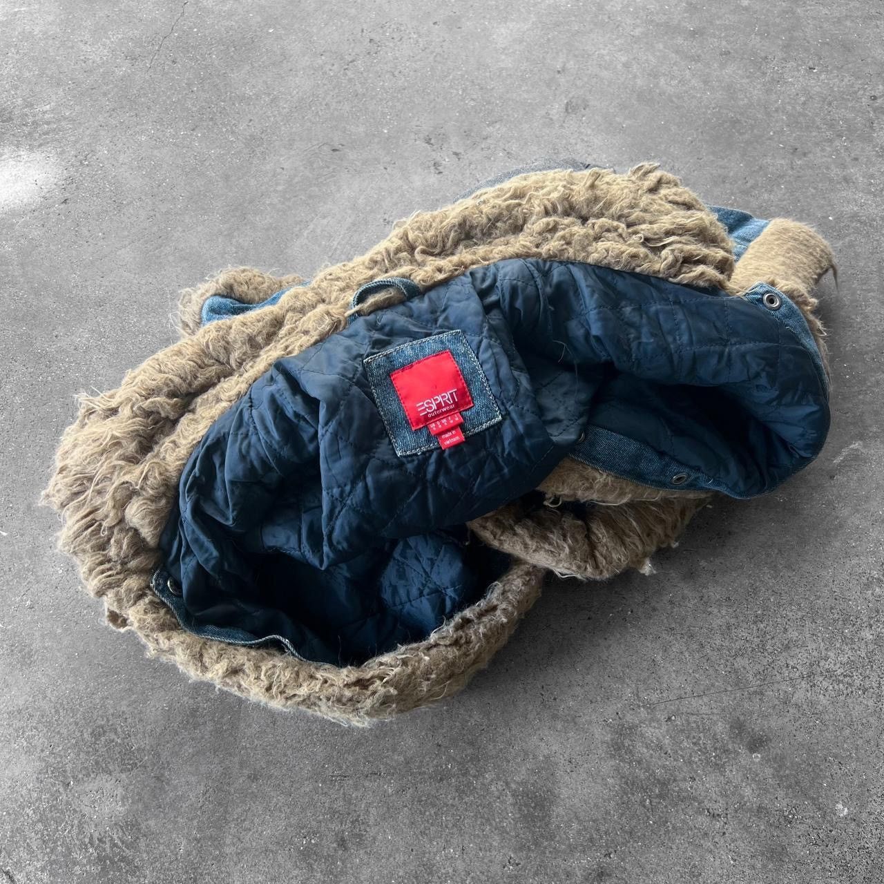 Esprit × Vintage DENIM&FUR_JACKET Size S / US 4 / IT 40 - 6 Thumbnail