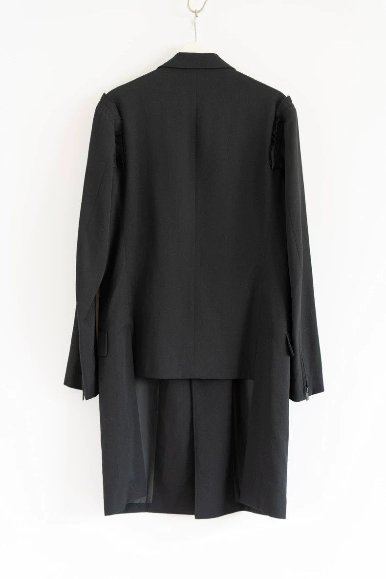 Yohji Yamamoto Yohji Yamamoto Yohji Yamamoto Black Long Suit Jacket Size US M / EU 48-50 / 2 - 2 Thumbnail