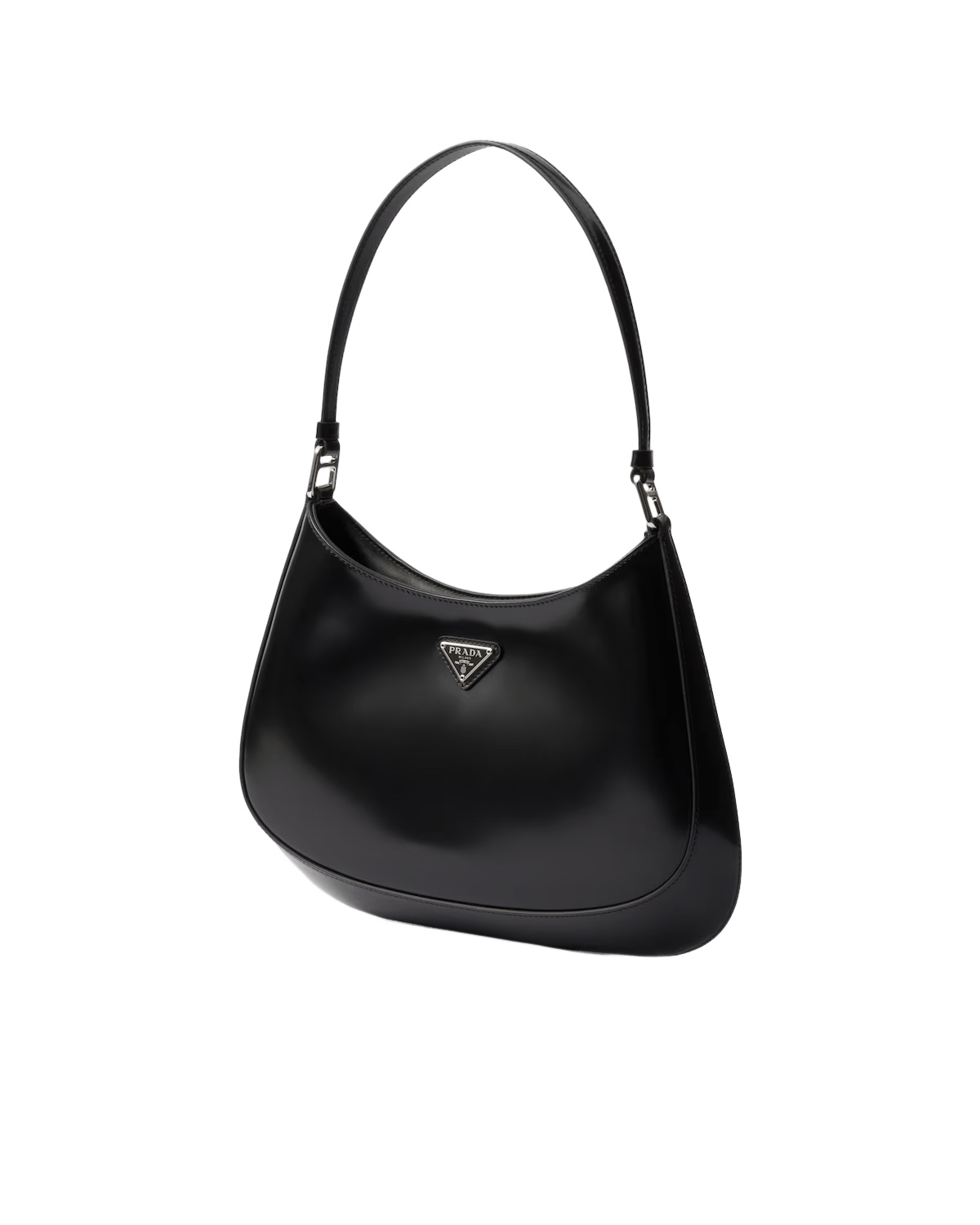 Prada PRADA Cleo Black Brushed Leather Shoulder Bag New Auth Size ONE SIZE - 2 Thumbnail