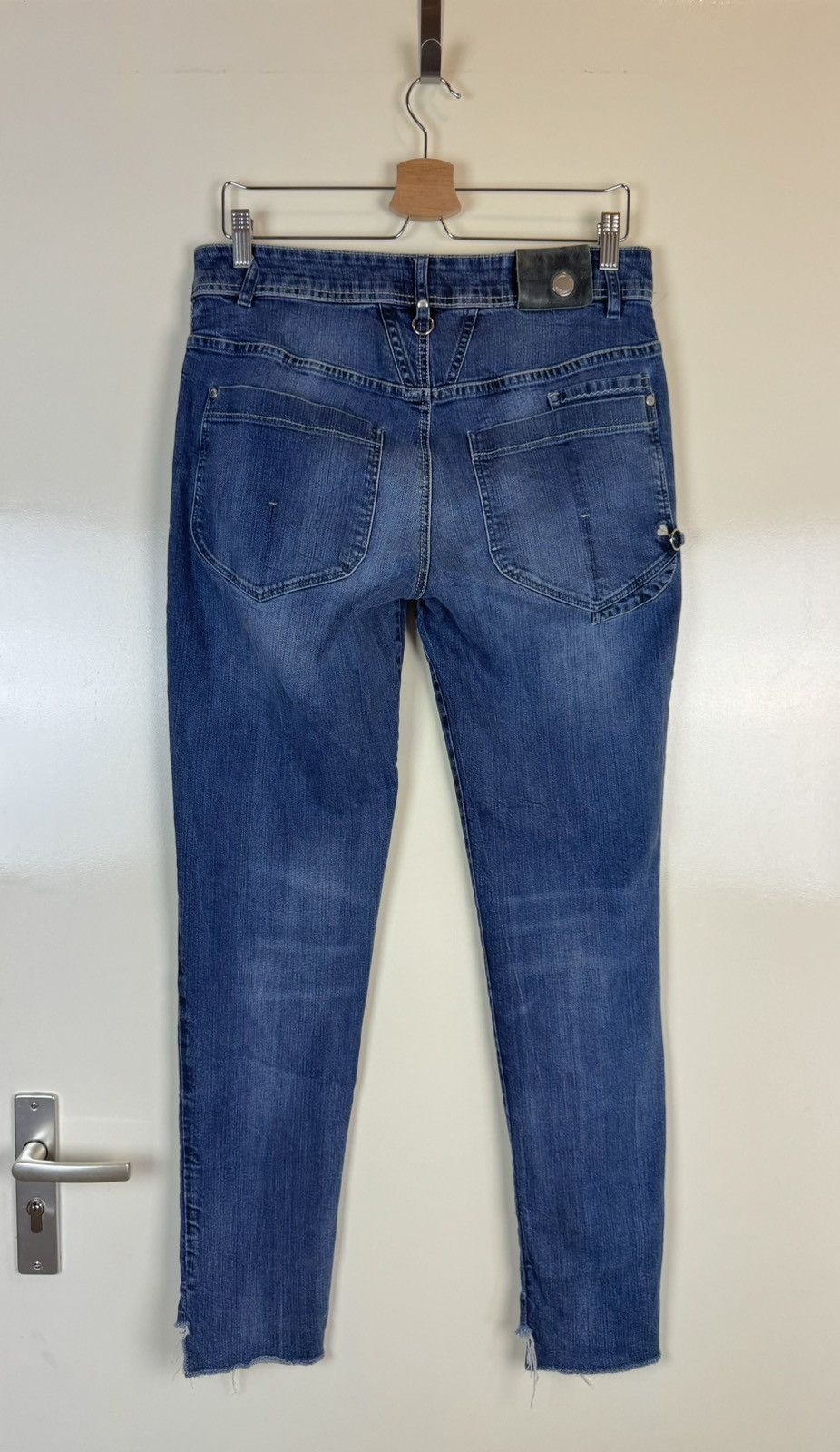 Rundholz High everyday couture distressed patches jeans mom boyfriend Size 32" / US 10 / IT 46 - 4 Thumbnail