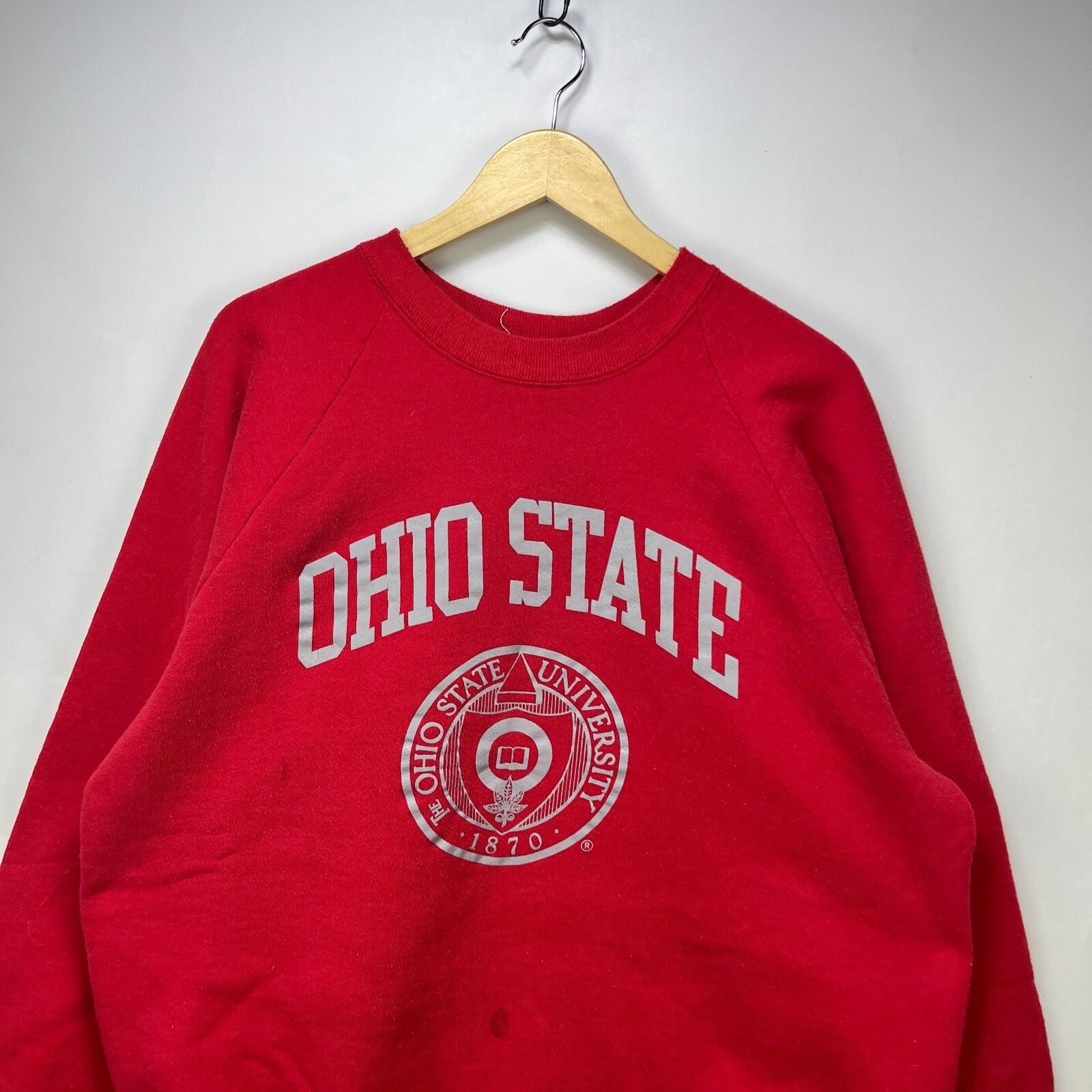 Fruit Of The Loom × Vintage Vintage 80s Ohio State University Buckeyes Raglan 2XL USA Size US XXL / EU 58 / 5 - 2 Thumbnail
