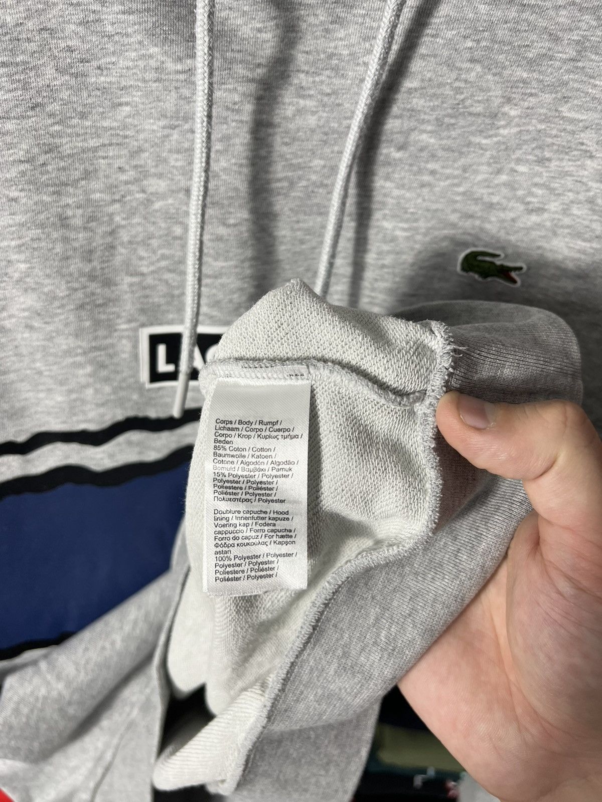 Lacoste 🩶 Lacoste Sport Hoodie Grey Blue Size M Size US M / EU 48-50 / 2 - 8 Thumbnail