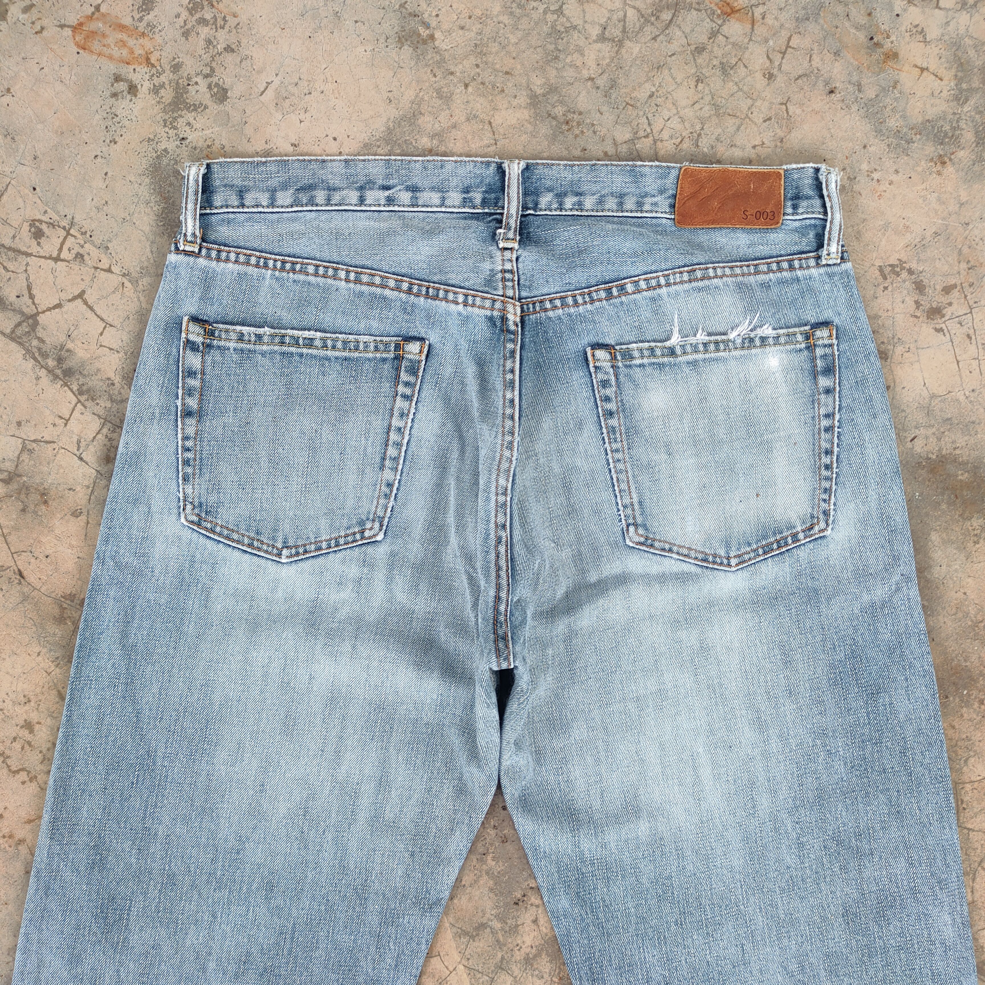 Japanese Brand × Vintage VINTAGE JAPANESE FADED RIPPED JEANS DENIM PANTS Size US 34 / EU 50 - 12 Thumbnail