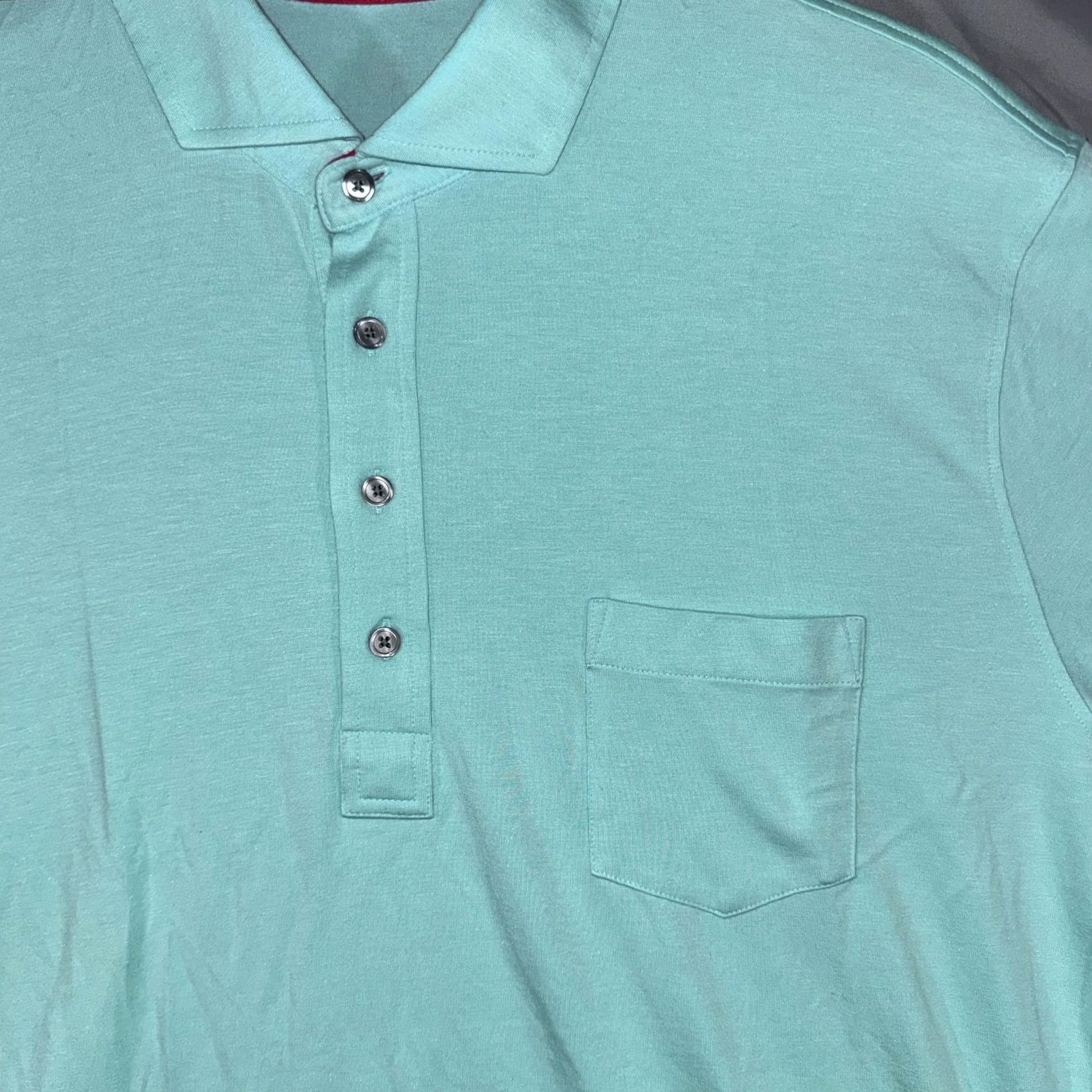 Vintage Greyson Polo Shirt Mens 2XL Green Solid Pocket Golf Performance Stretch Soft Shirt Regular Fit Moisture Wicking Jersey Short Sleeve Size US XXL / EU 58 / 5 - 5 Thumbnail