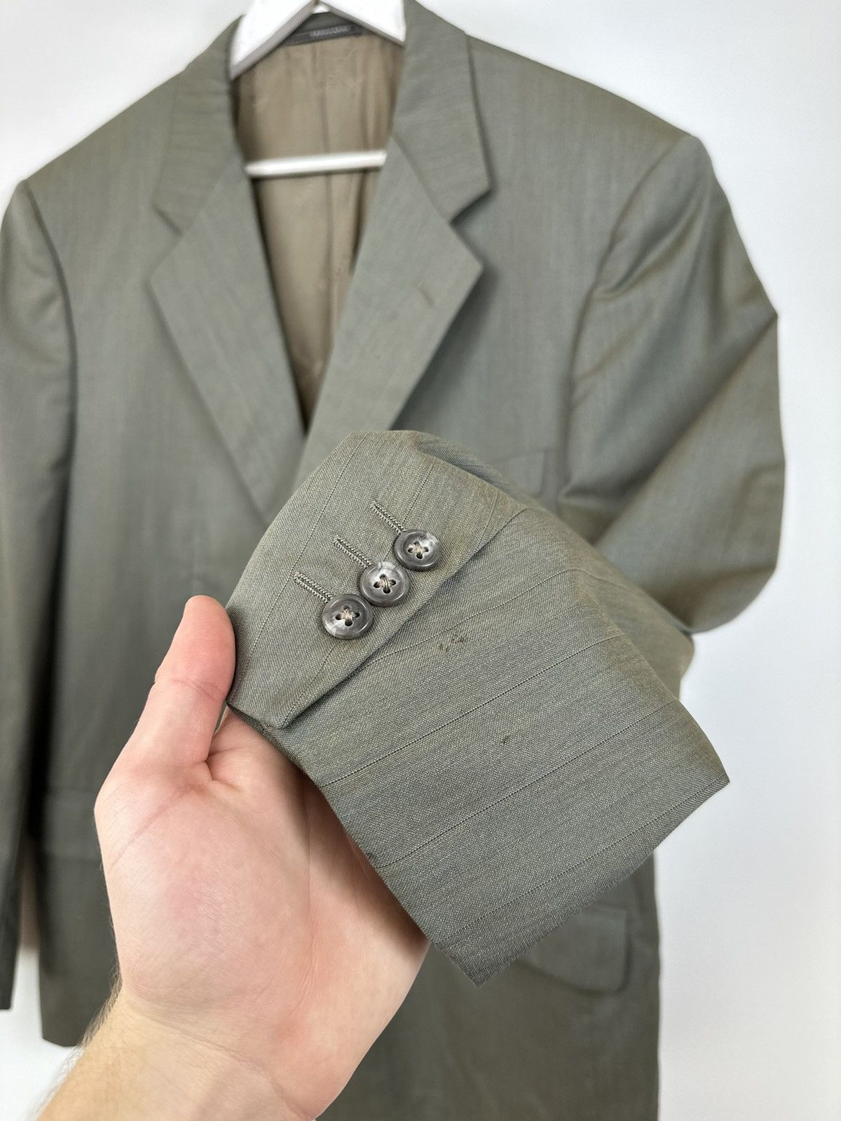 Trussardi Vintage 90s Trussardi 3-Button Rare Archival Designer Blazer Size 52R - 7 Thumbnail
