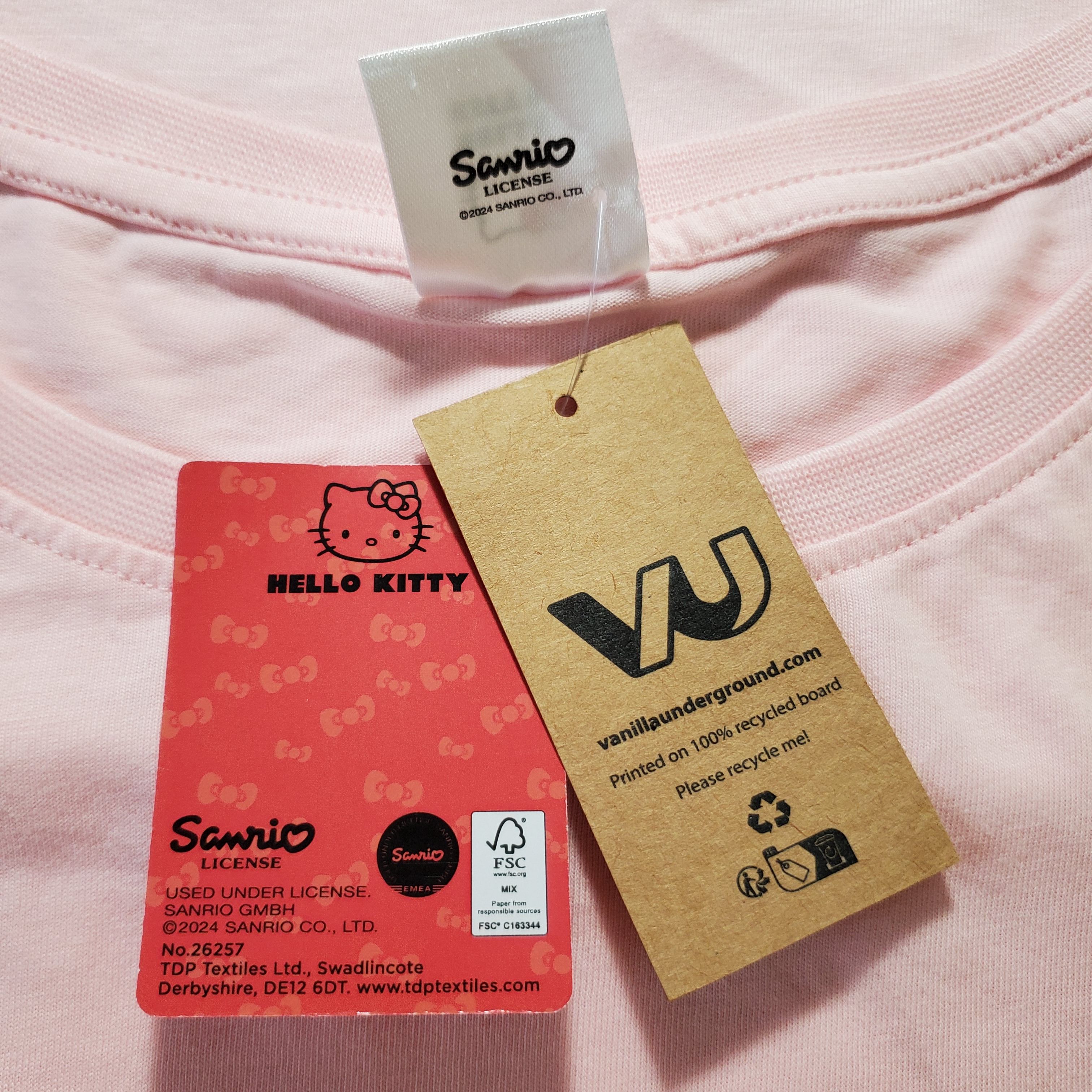 Other Hello Kitty Size L NEW T-Shirt Genuine Sanrio Light Pink Size L / US 10 / IT 46 - 9 Thumbnail