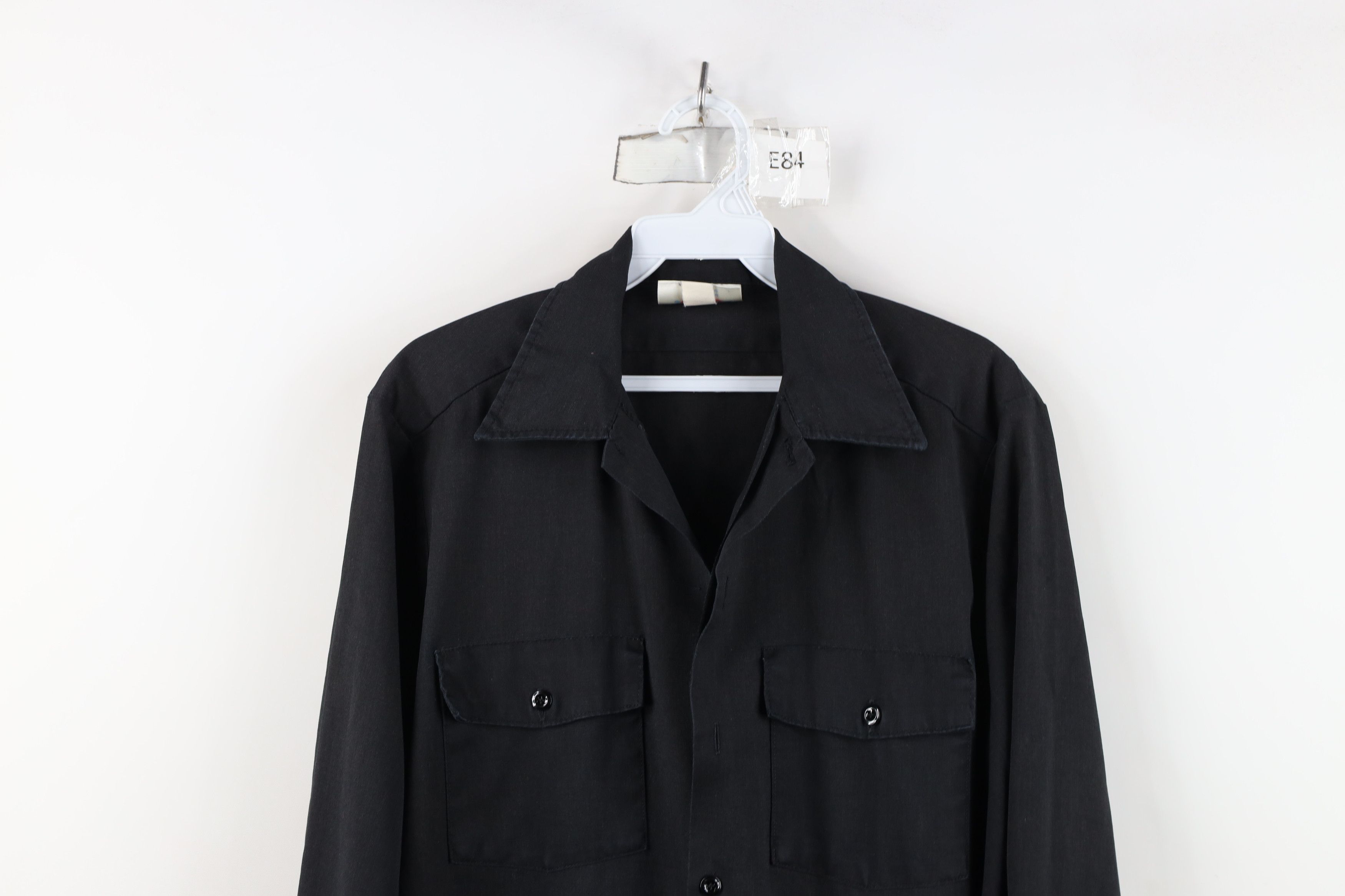 Dickies Vintage 90s Dickies Mechanic Work Button Shirt Black USA Size US M / EU 48-50 / 2 - 2 Thumbnail