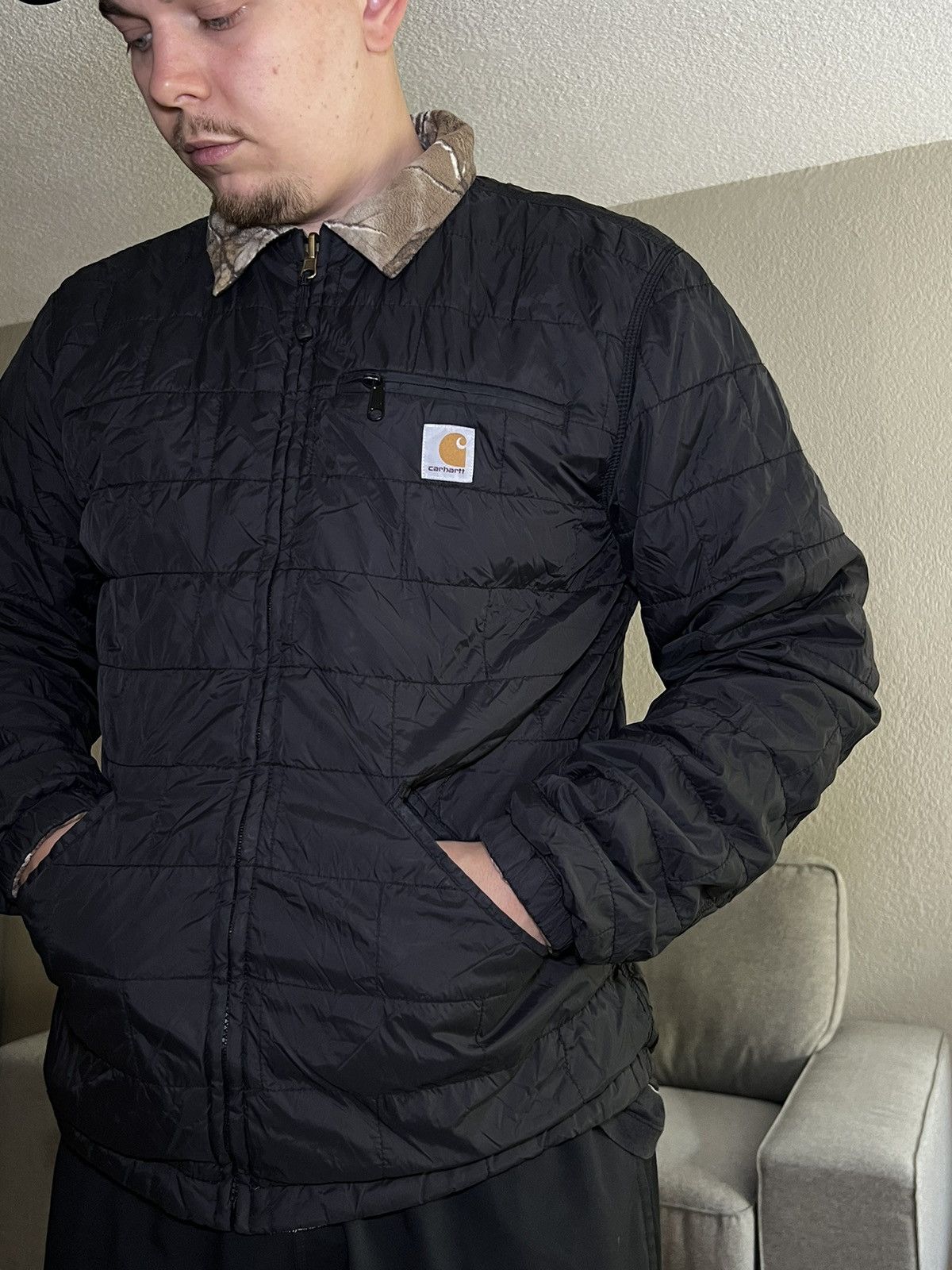 Carhartt Vintage Carhartt Real Tree Fleece Double Jacket Size US L / EU 52-54 / 3 - 6 Thumbnail