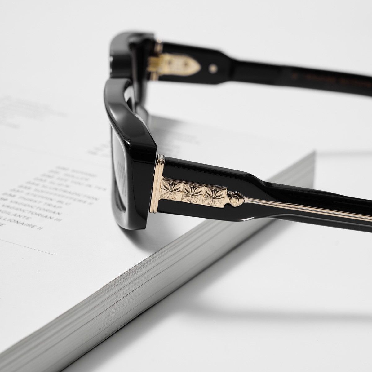 Chrome Hearts CHROME HEARTS ZELDA BLACK - 18K GOLD PLATED SUNGLASSES Size ONE SIZE - 3 Thumbnail