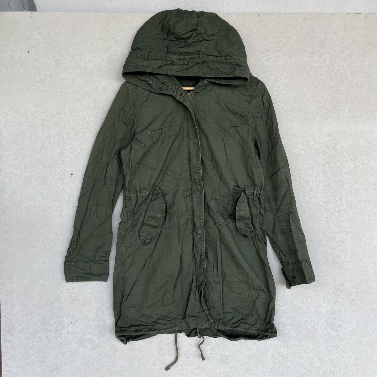 Other Vintage Natural Beauty Basic Green Colour Hooded Jacket L Size US L / EU 52-54 / 3 - 1 Thumbnail