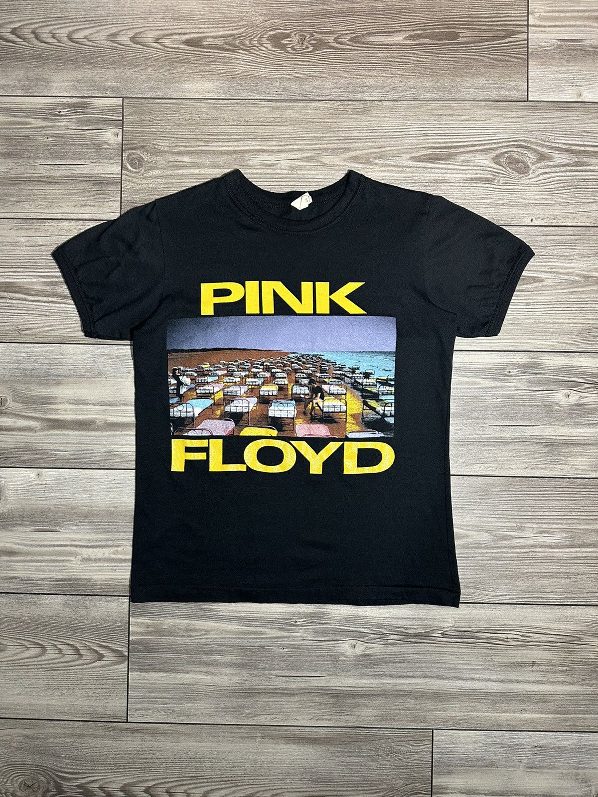 image of Band Tees x Vintage 80’S Pink Floyd World Tour Ringer T Shirt in Black, Men's (Size Medium)