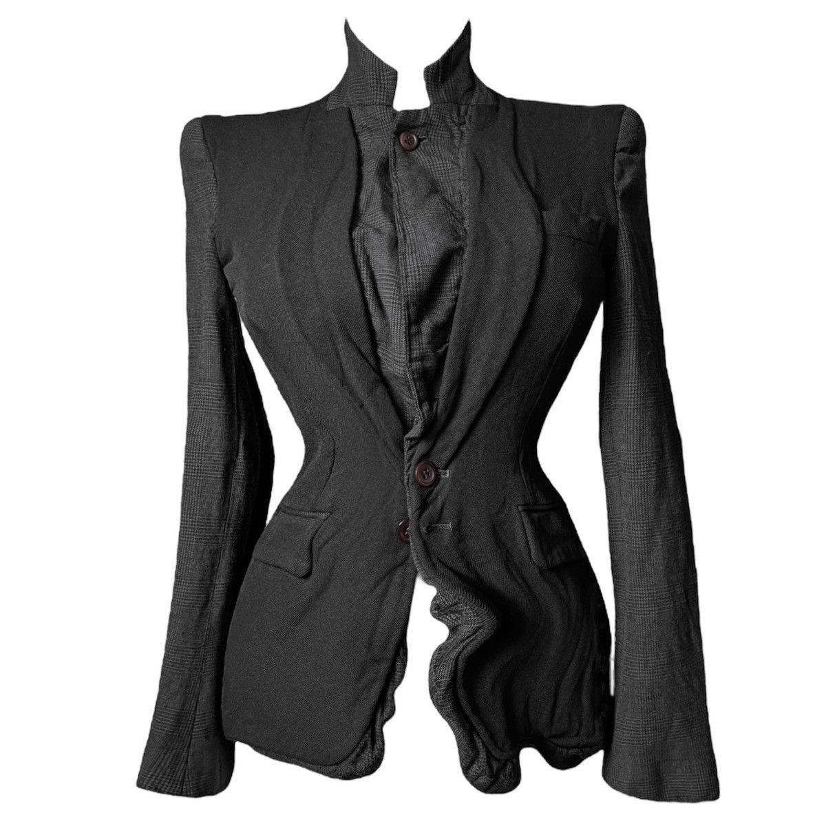 Comme des Garcons fitted draped deconstruction blazer by Comme des Garçons Size XS / US 0-2 / IT 36-38 - 1 Thumbnail