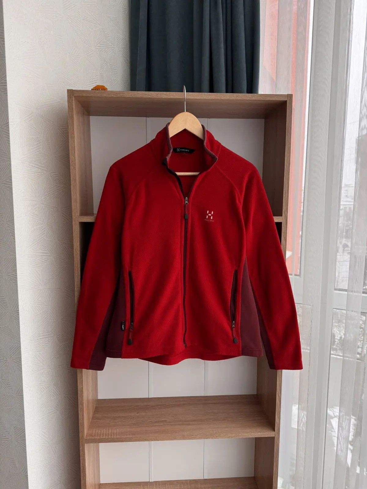 Haglofs × Vintage Vintage Haglofs Astro Scandinavian Red W’ Fleece Jacket Size L / US 10 / IT 46 - 1 Thumbnail