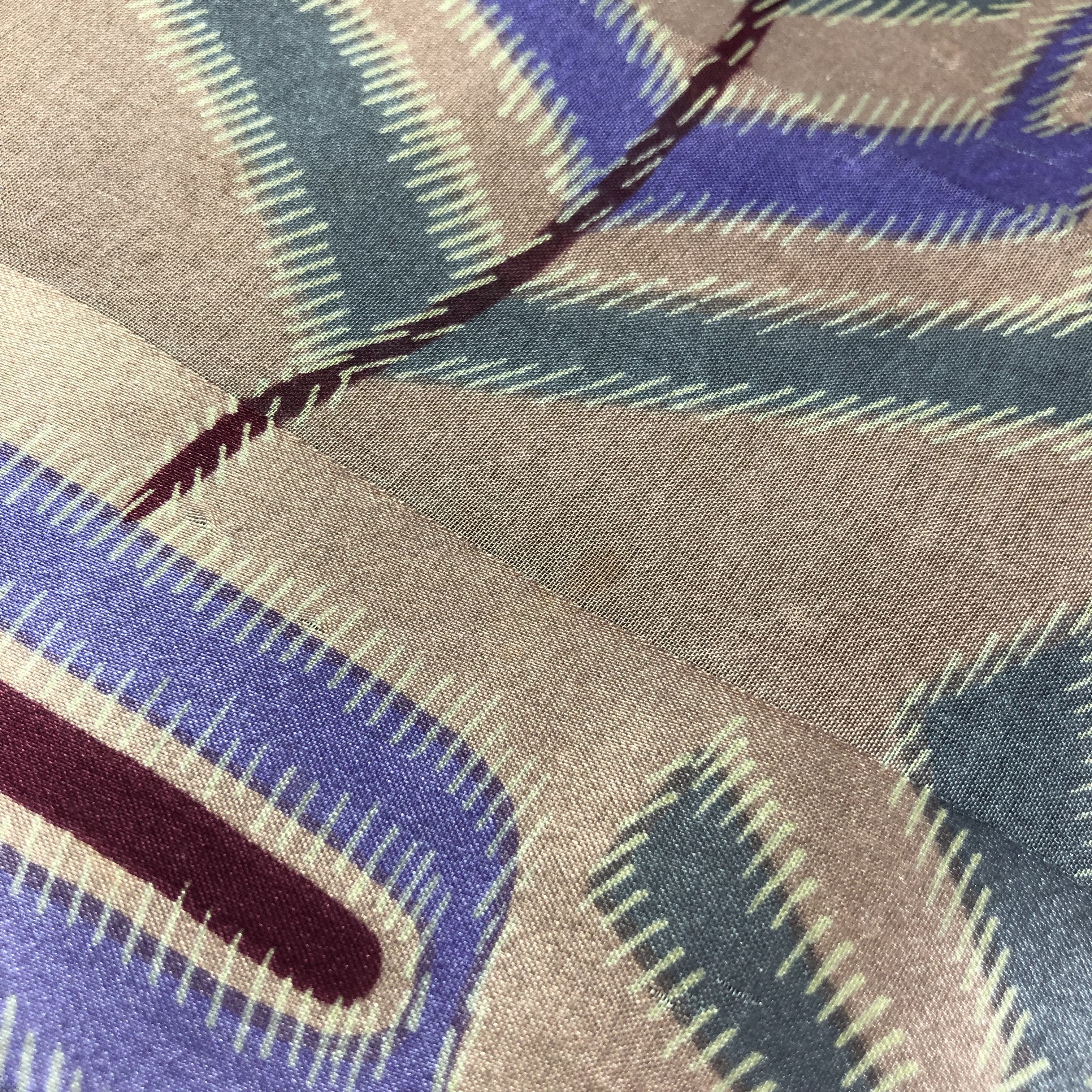 Japanese Brand Native Navajo Design Slit Thread Silk Scarf M832 Size ONE SIZE - 6 Thumbnail