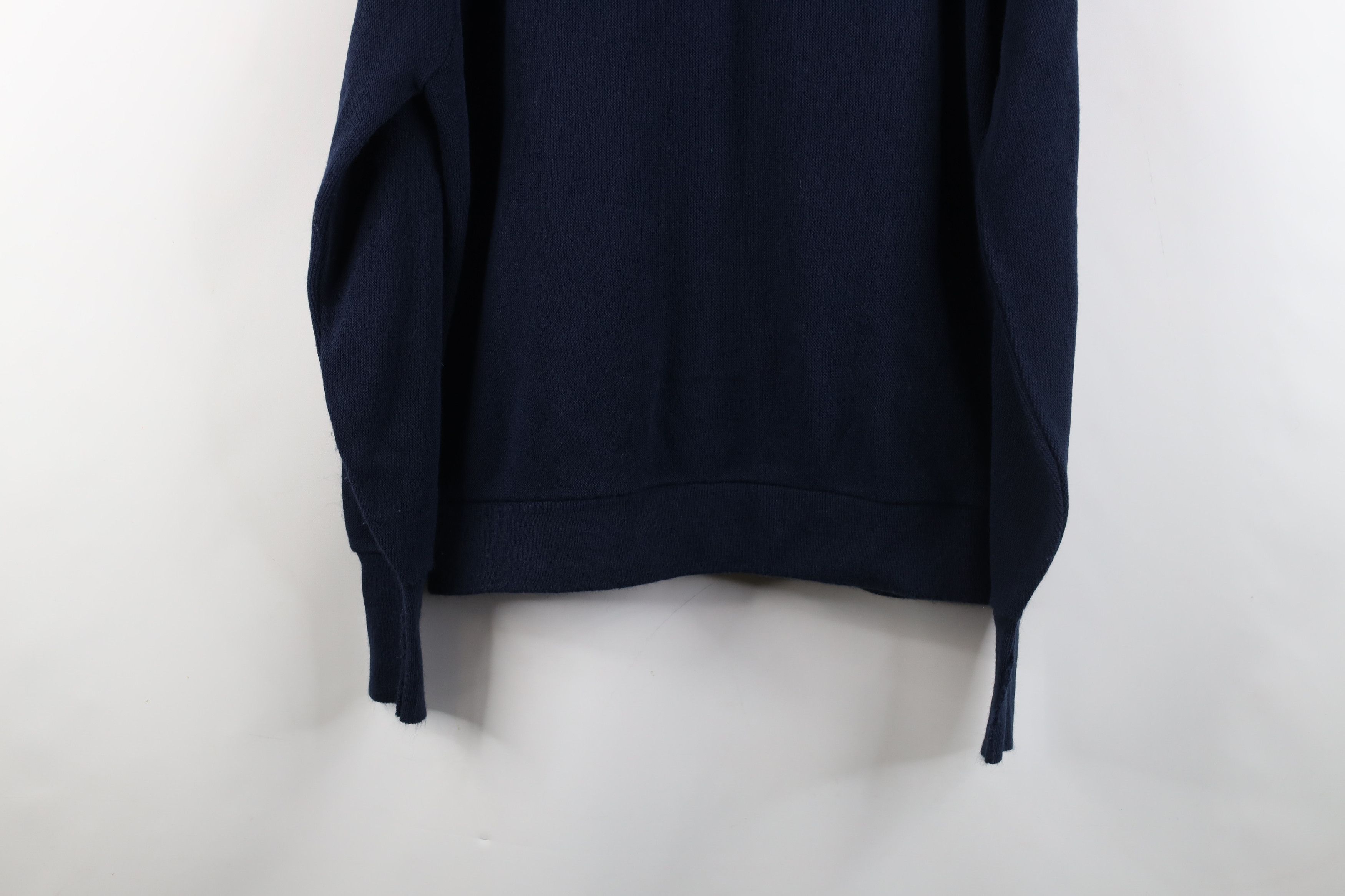 Izod × Vintage Vintage 90s Izod Spell Knit Cardigan Sweater Navy Blue USA Size US L / EU 52-54 / 3 - 10 Thumbnail