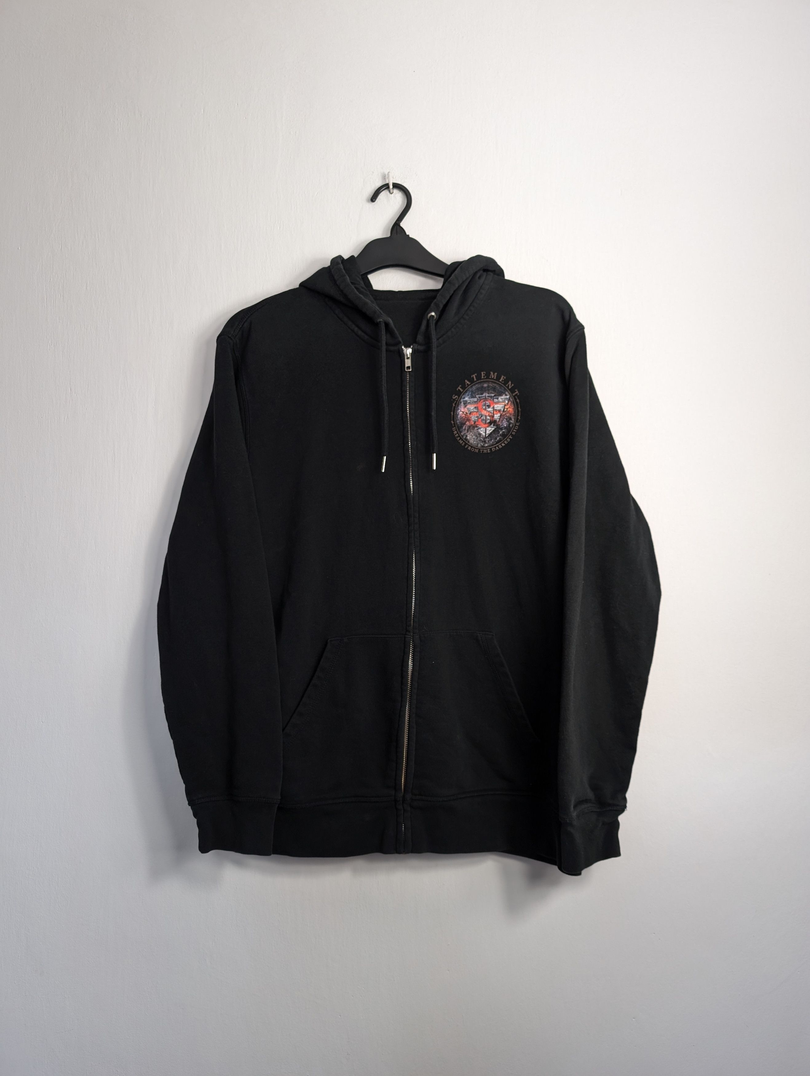 Band Tees × Meals Statement Black Zip Hoodie Hardrock Metal Album Cover Size US XXL / EU 58 / 5 - 3 Thumbnail