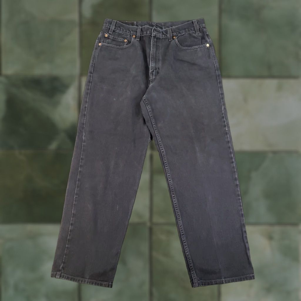 Levi's Levi's 550 Jeans Mens Black Denim 36x30 Relaxed Fit Straight Leg (34x28 Actual) Size US 36 / EU 52 - 1 Thumbnail