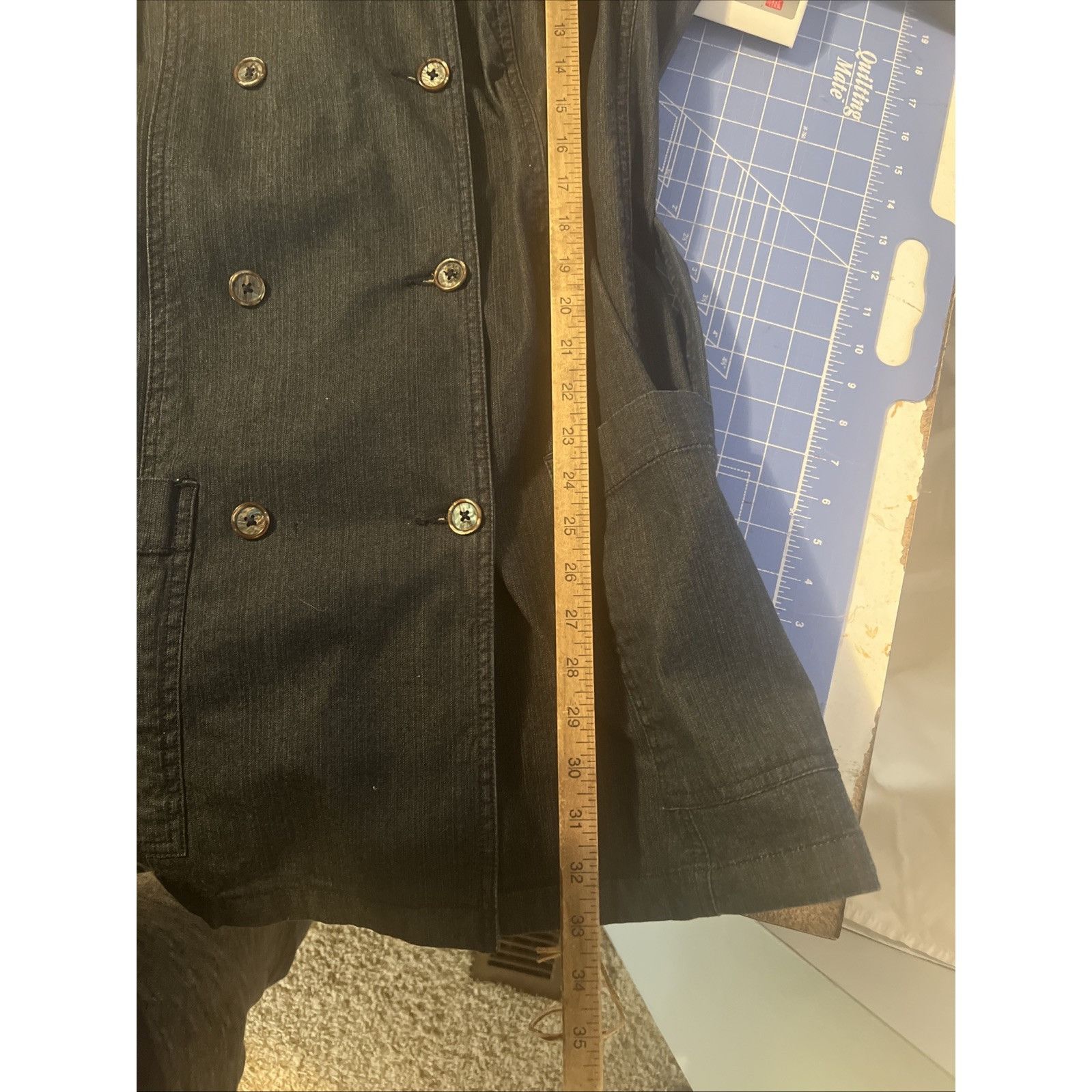 Avenue Avenue Jeans Denim Trench Coat - Women's Size 14/16 Cotton Size XXL / US 16-18 / IT 52-54 - 7 Thumbnail