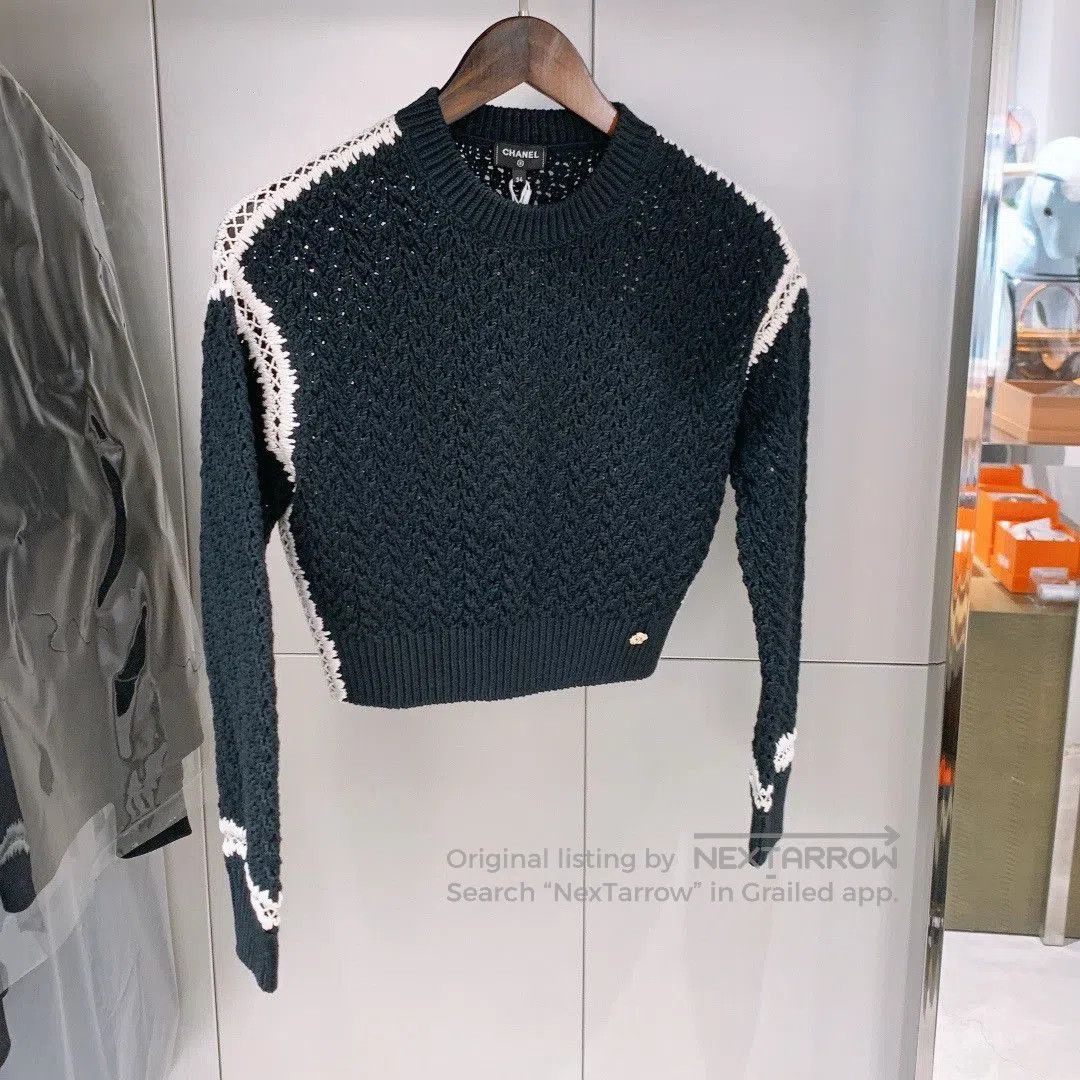 Chanel Chanel 22C Openwork Knit Sweater. Size XXS / US 00 / IT 34 - 1 Thumbnail
